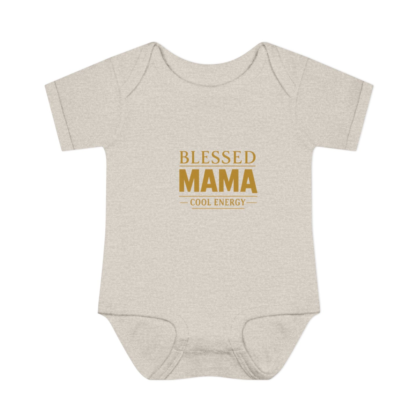 Blessed Mama Infant Rib Bodysuit — "Blessed Mama Cool Energy" Baby Onesie