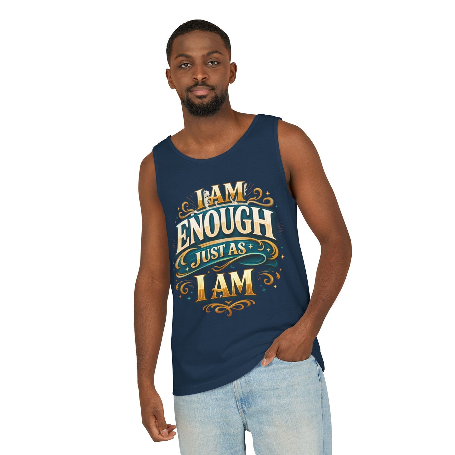 I Am Enough Graphic Tank Top – Inspirational Self-Love Motivational Design