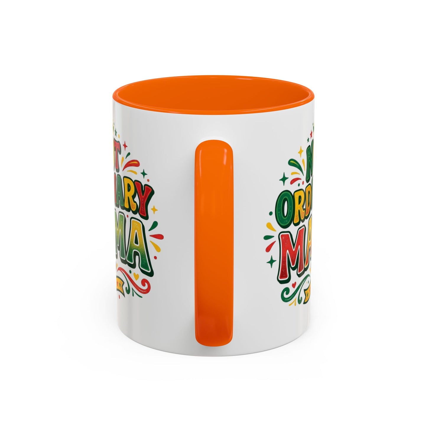 Accent Coffee Mug — "Not an ORDINARY MAMA" Ceramic Mom Coffee Cup (11/15 oz)