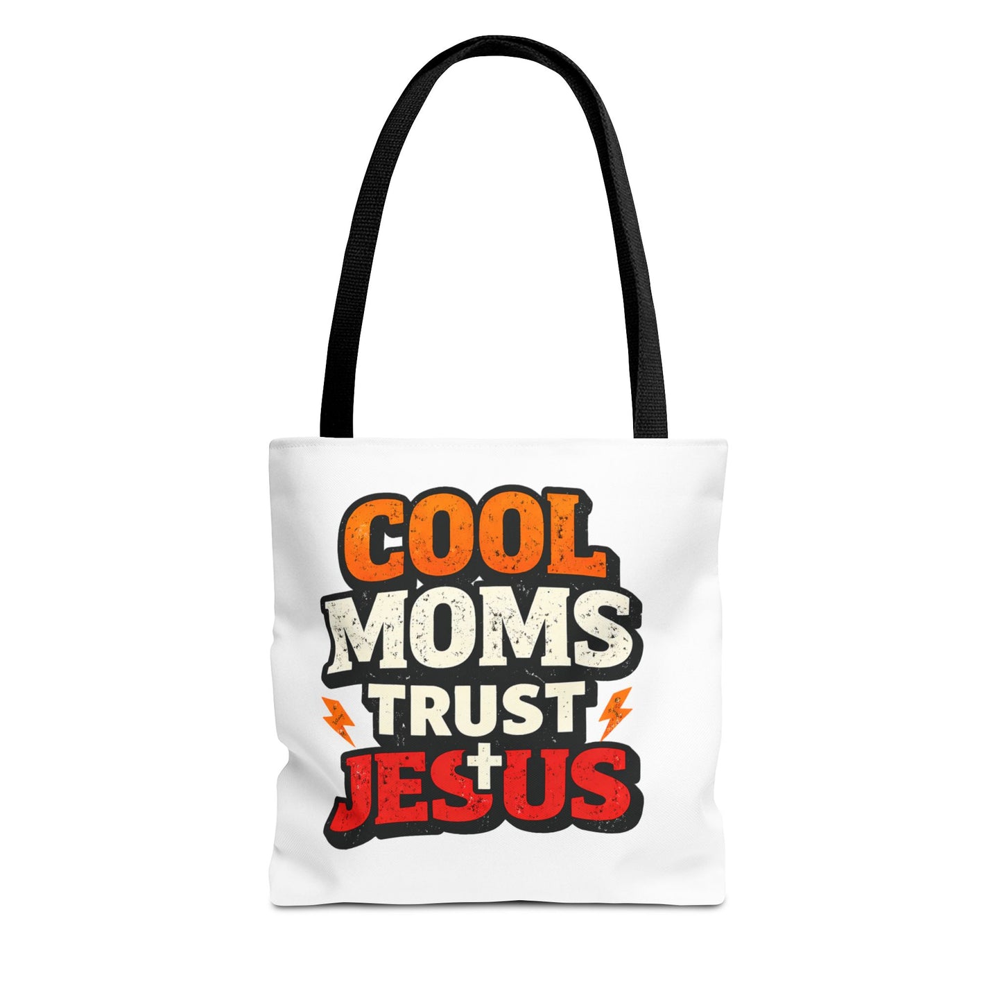 Cool Moms Trust Jesus Tote Bag - Faith-Based Christian Carryall