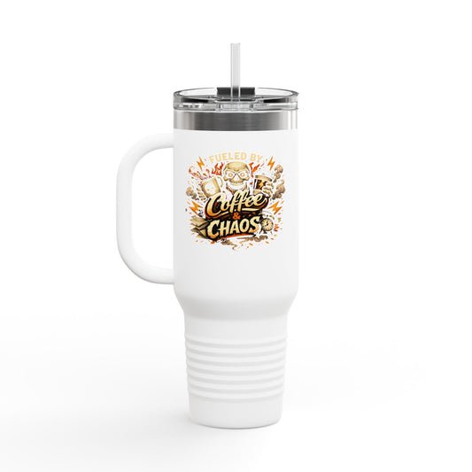 Fueled by Coffee and Chaos Insulated Travel Mug 40oz