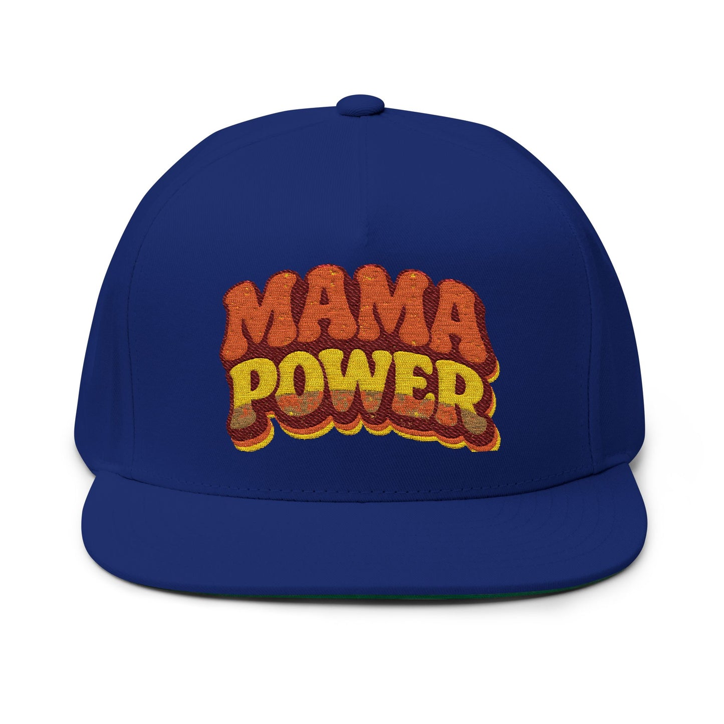 Mama Power Embroidered Flat Bill Cap