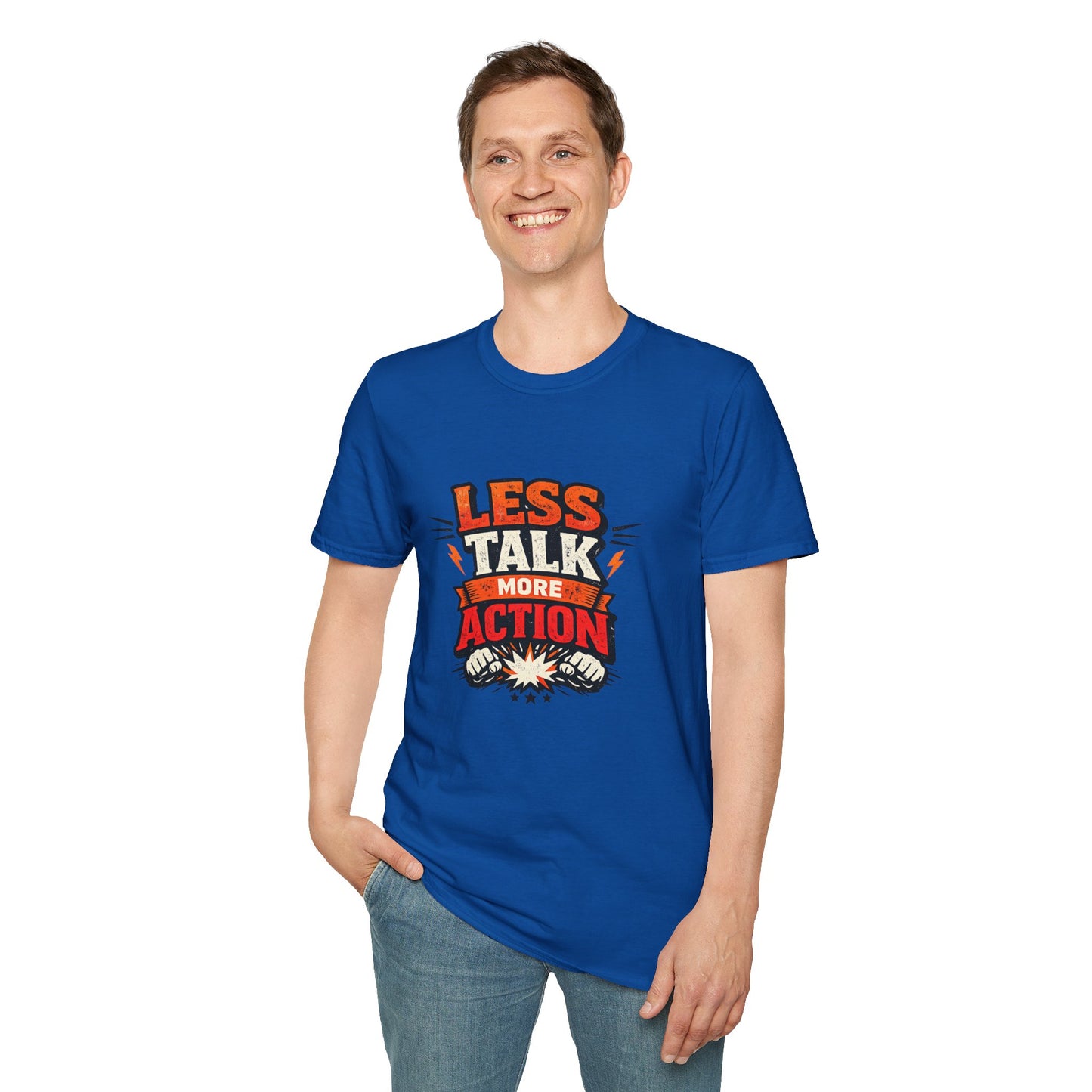 Less Talk More Action T-Shirt — Motivational Graphic Tee