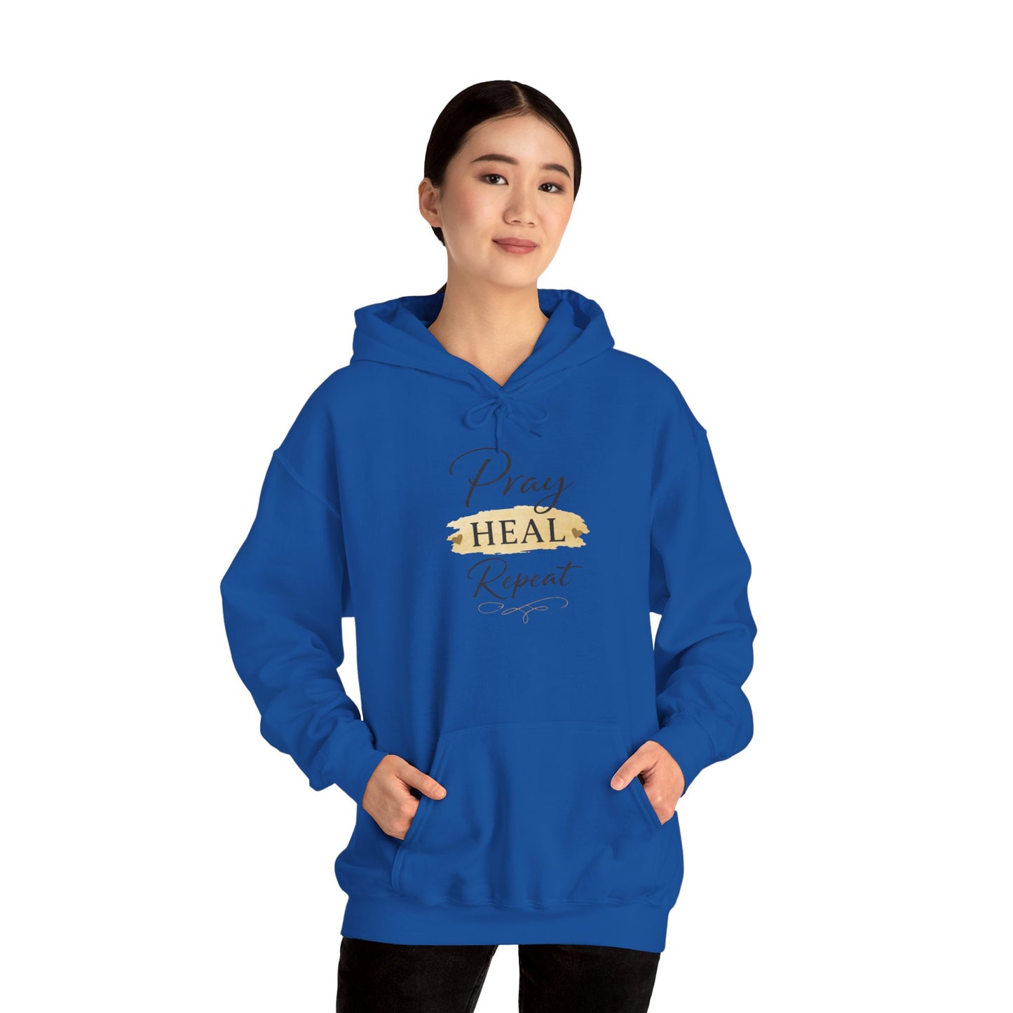 Pray Heal Repeat Hoodie — Inspirational Christian Sweatshirt