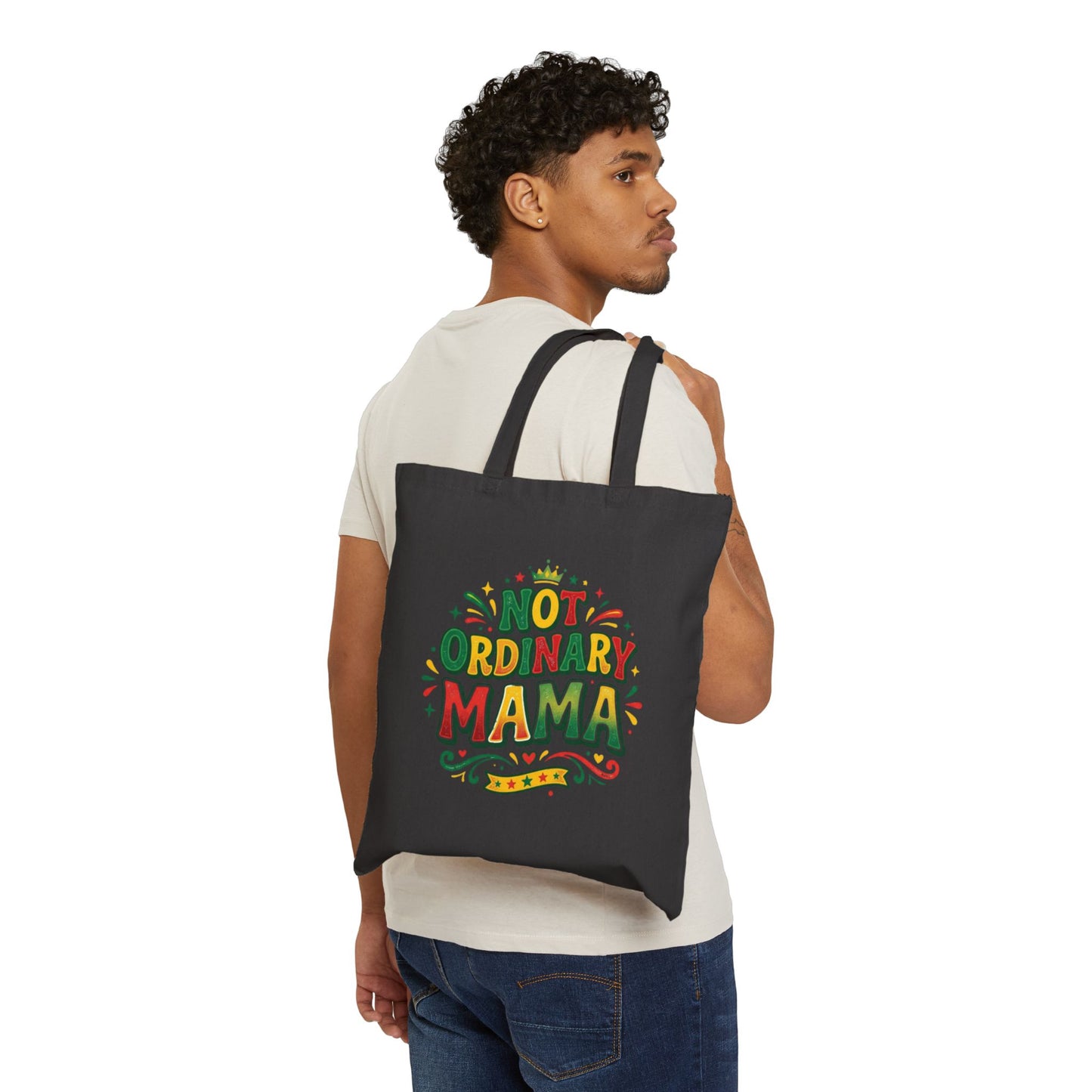 Not Ordinary Mama Cotton Canvas Tote Bag — Proud Mom Carryall