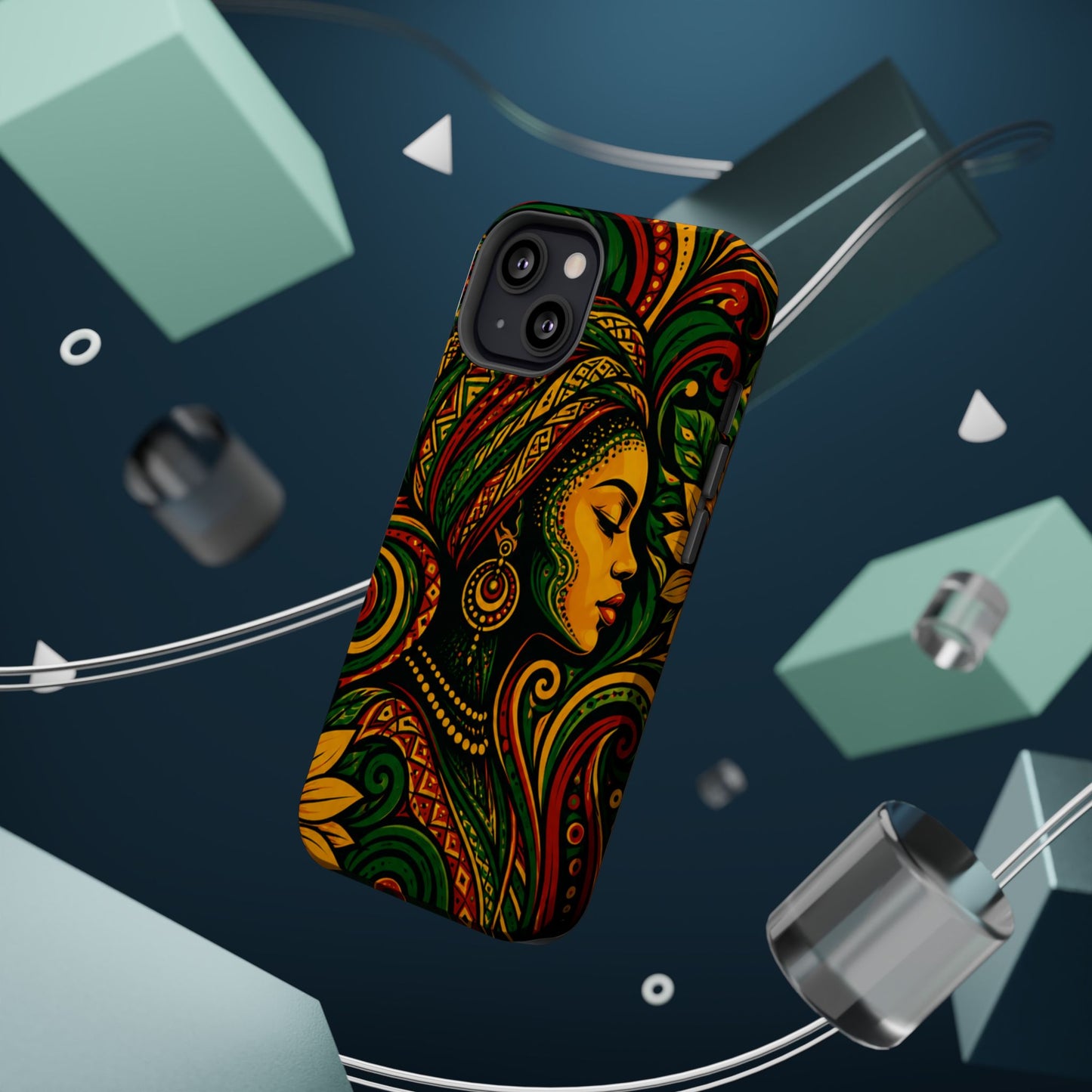 Afrocentric Rasta Woman Magnetic Impact-Resistant Phone Case