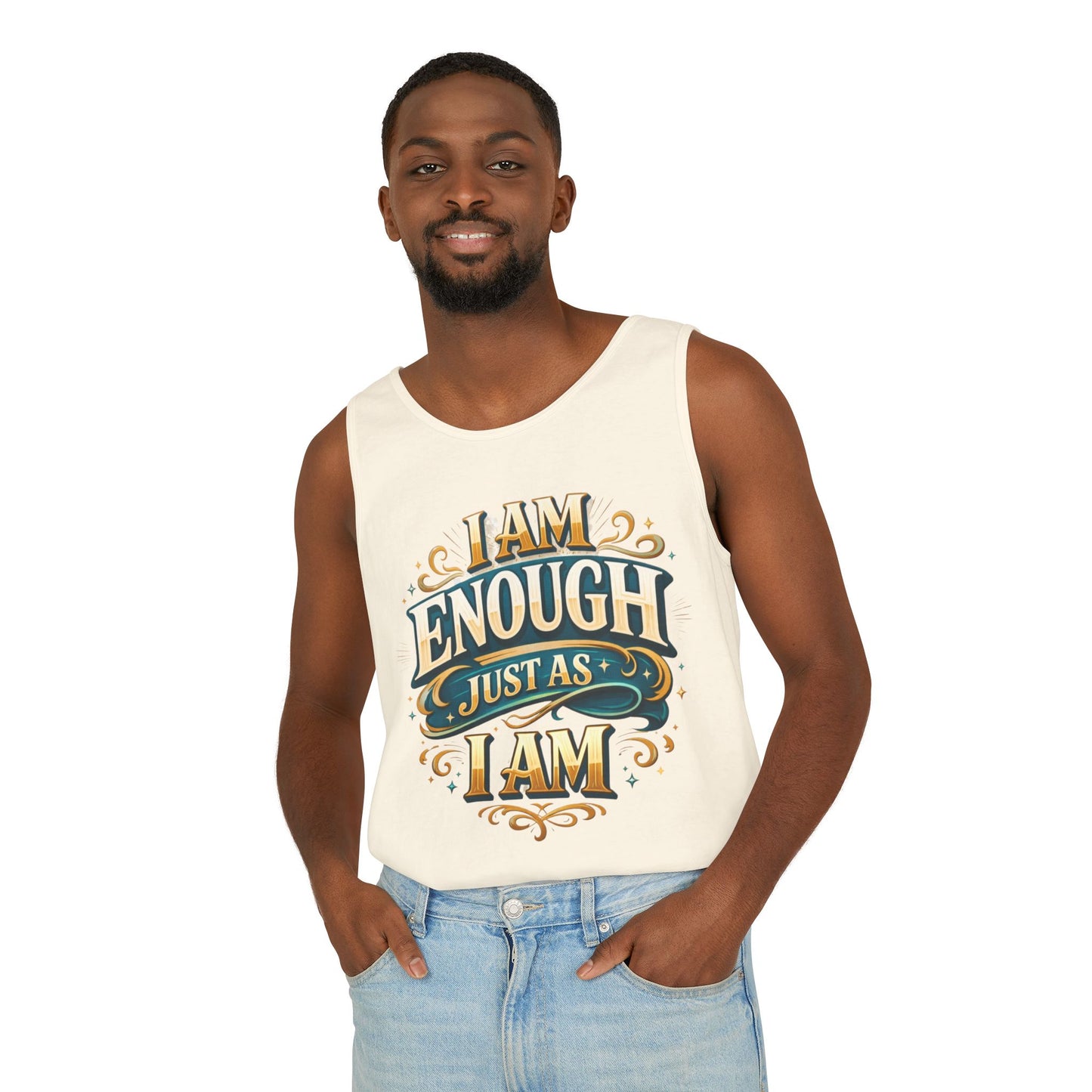 I Am Enough Graphic Tank Top – Inspirational Self-Love Motivational Design
