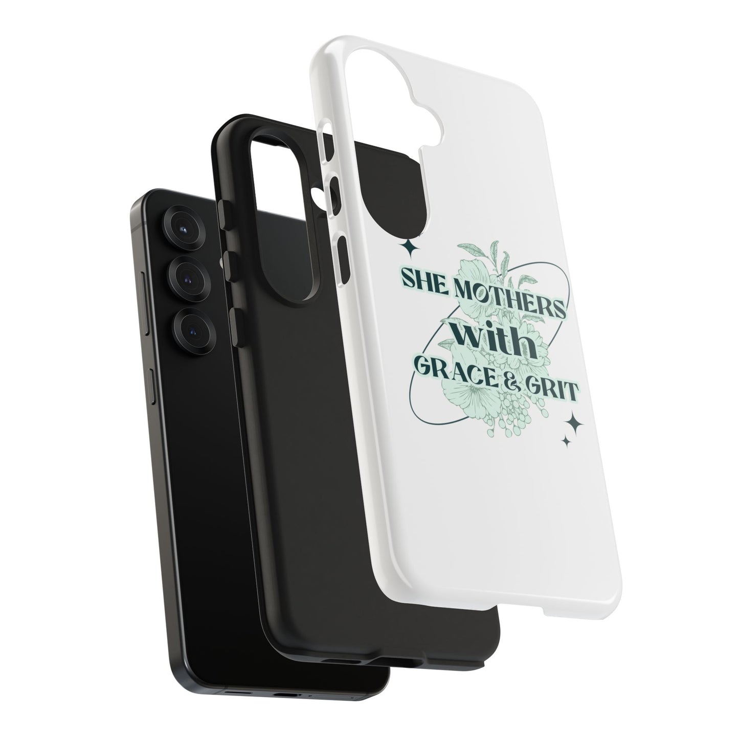 She Mothers With Grace And Grit – Phone Case