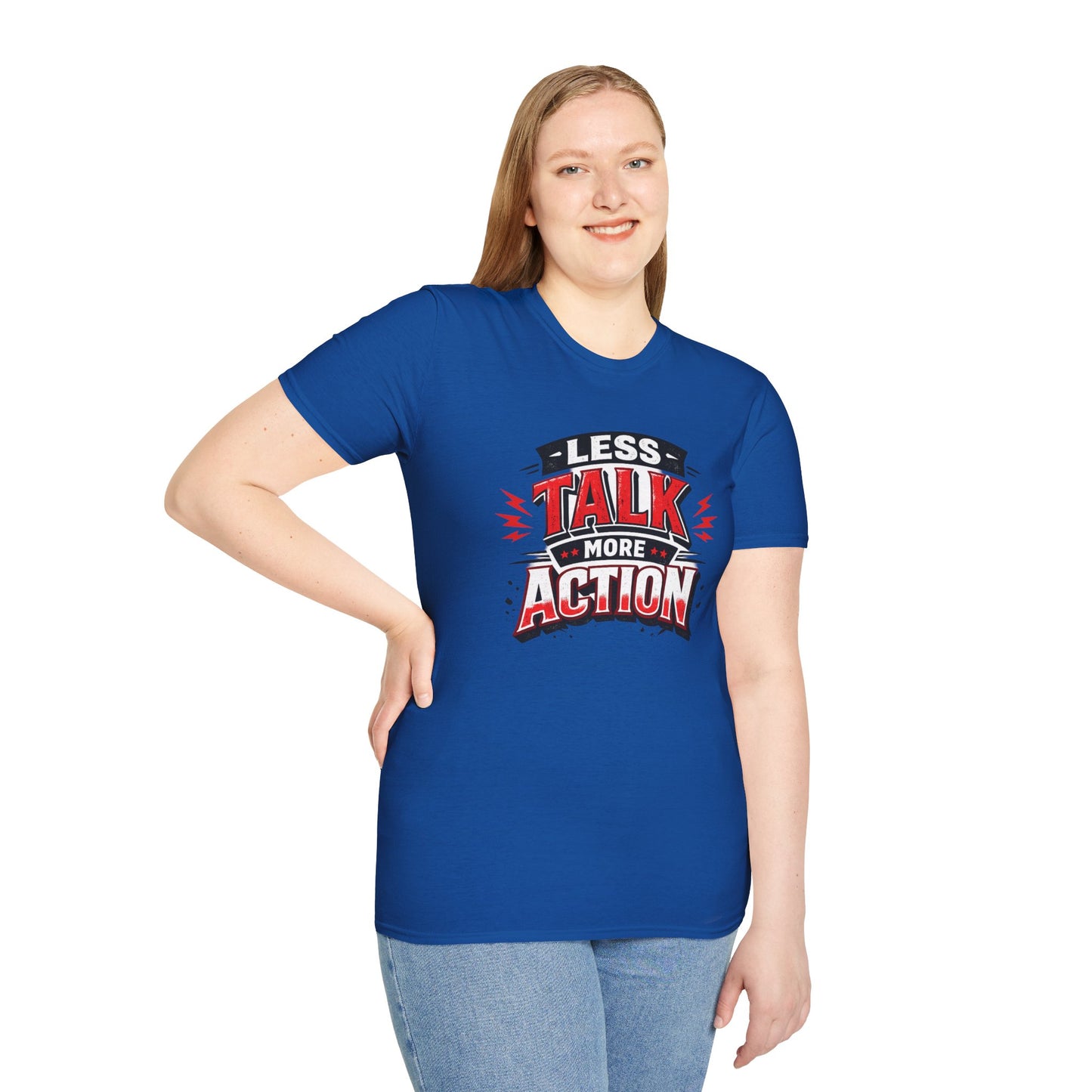 Less Talk More Action T-Shirt — Motivational Graphic Tee