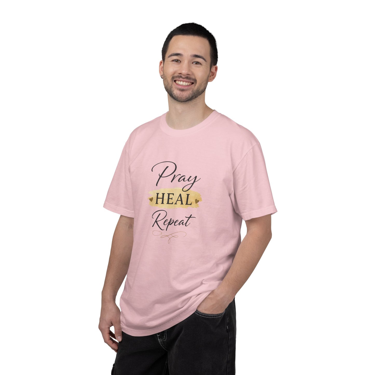 Pray Heal Repeat T-Shirt — Inspirational Faith Tee