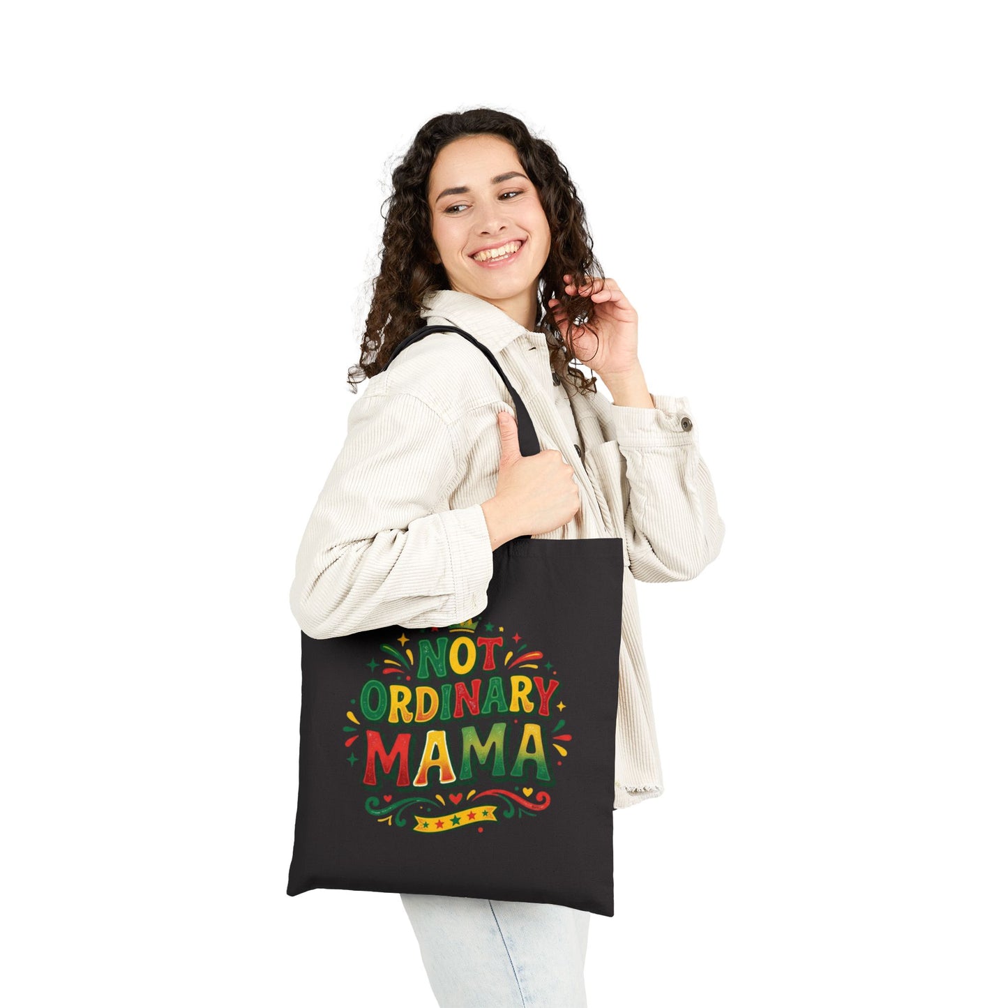 Not Ordinary Mama Cotton Canvas Tote Bag — Proud Mom Carryall