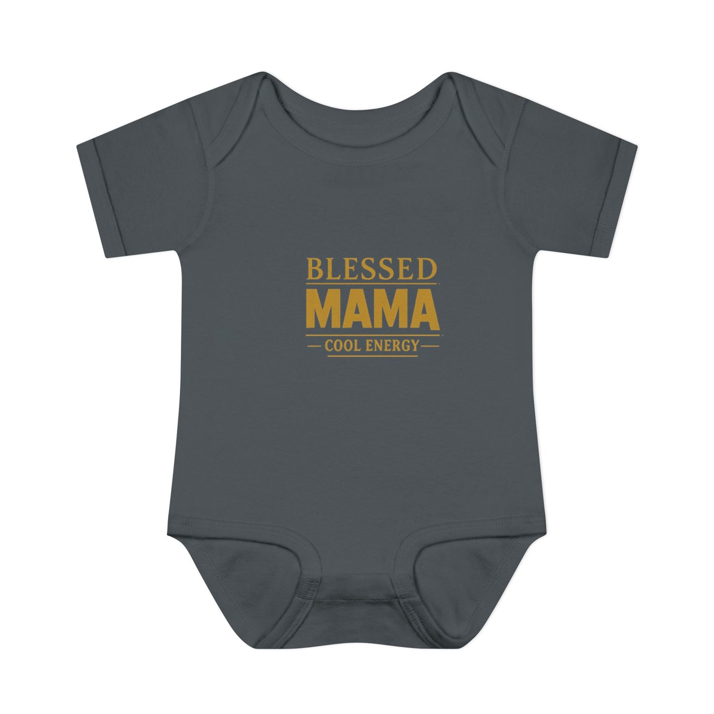 Blessed Mama Infant Rib Bodysuit — "Blessed Mama Cool Energy" Baby Onesie