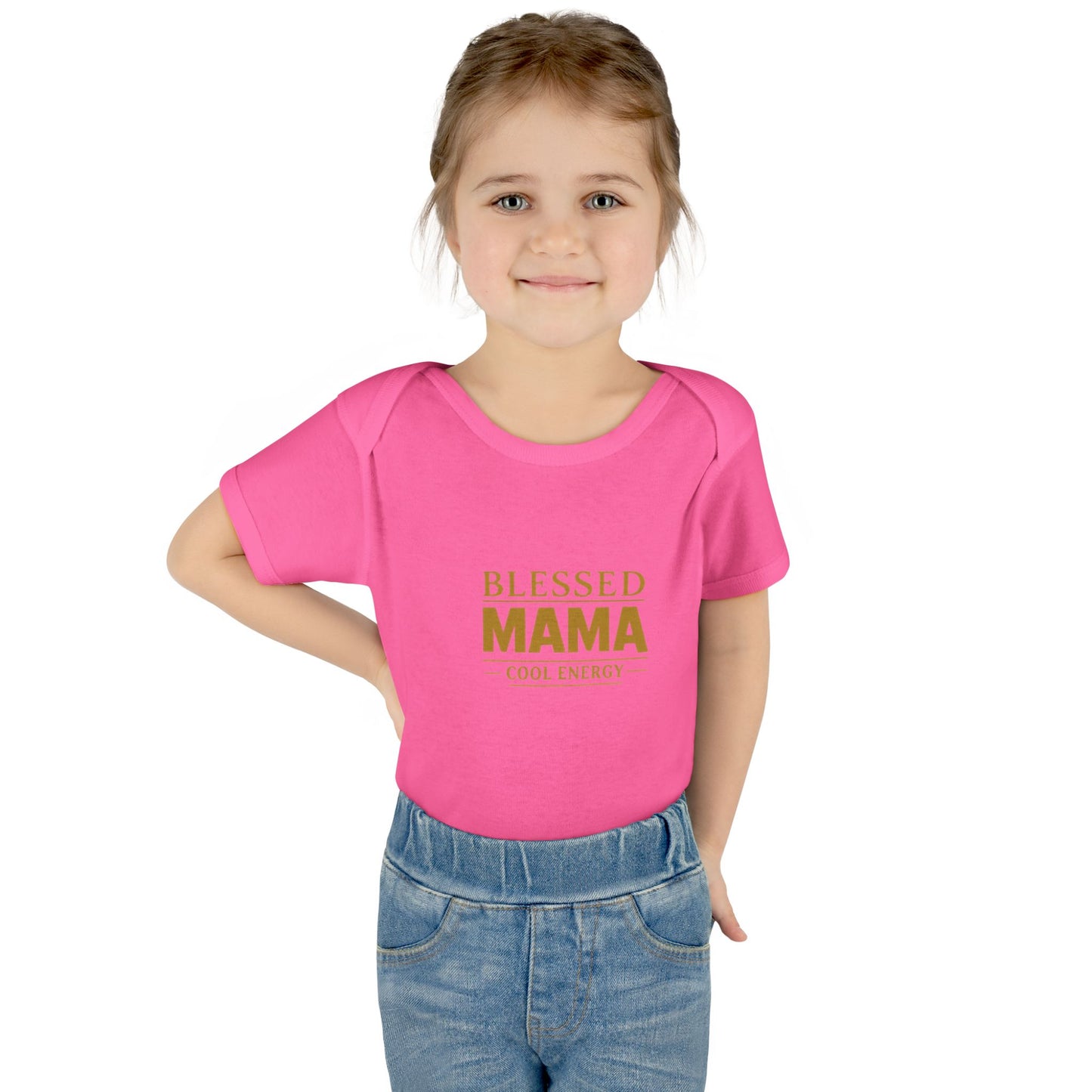 Blessed Mama Infant Rib Bodysuit — "Blessed Mama Cool Energy" Baby Onesie