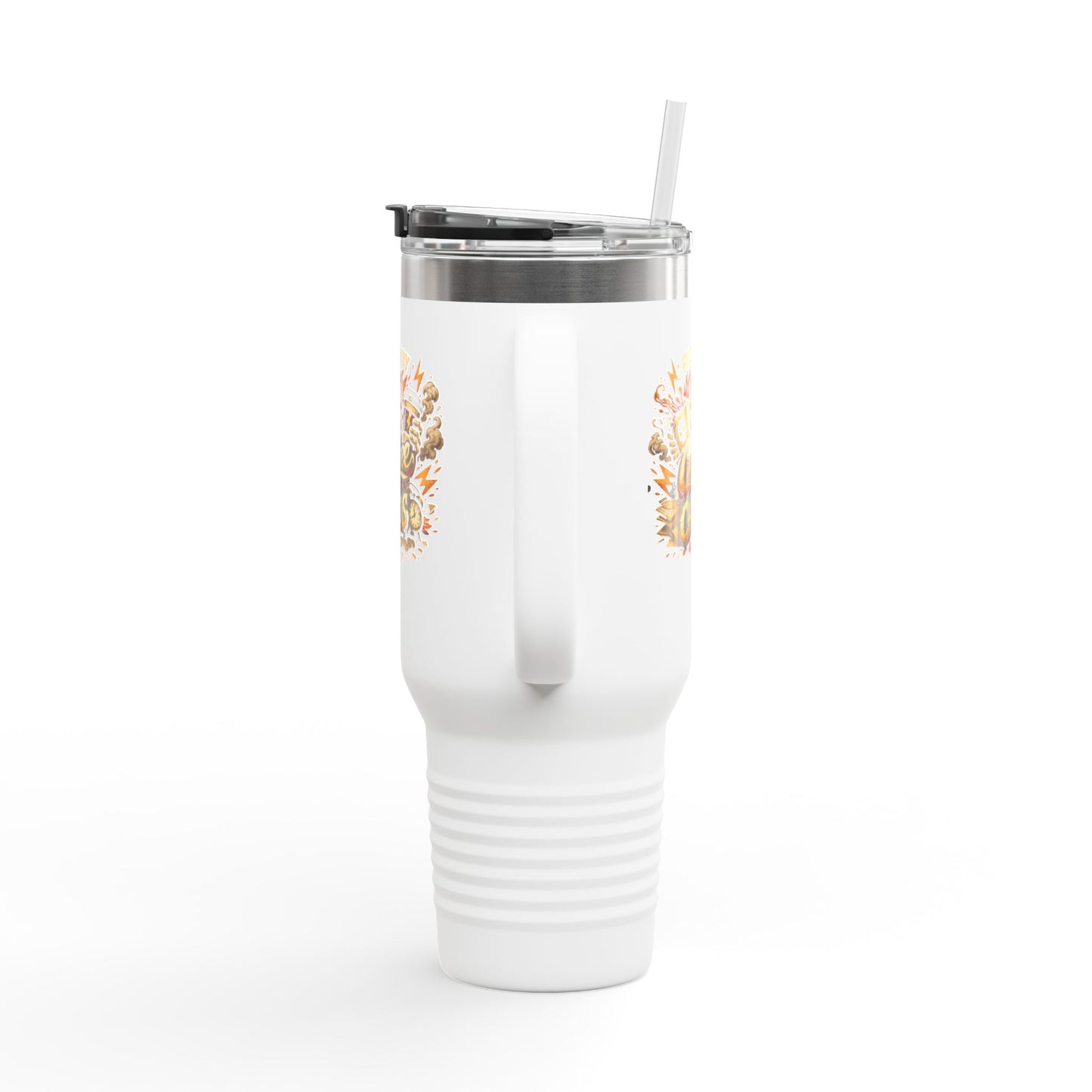 Mit Kaffee und Chaos betrieben Isolier-Reisebecher 1,2 Liter