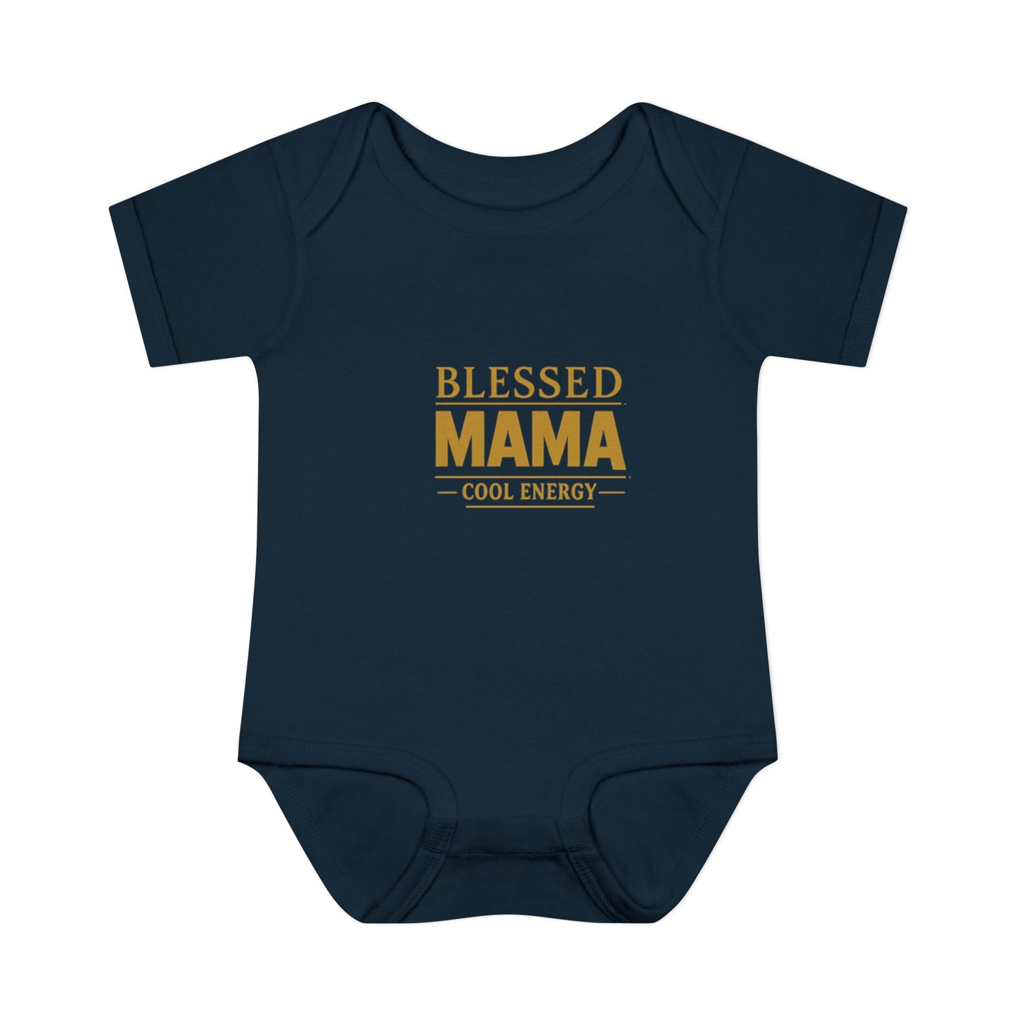 Blessed Mama Infant Rib Bodysuit — "Blessed Mama Cool Energy" Baby Onesie
