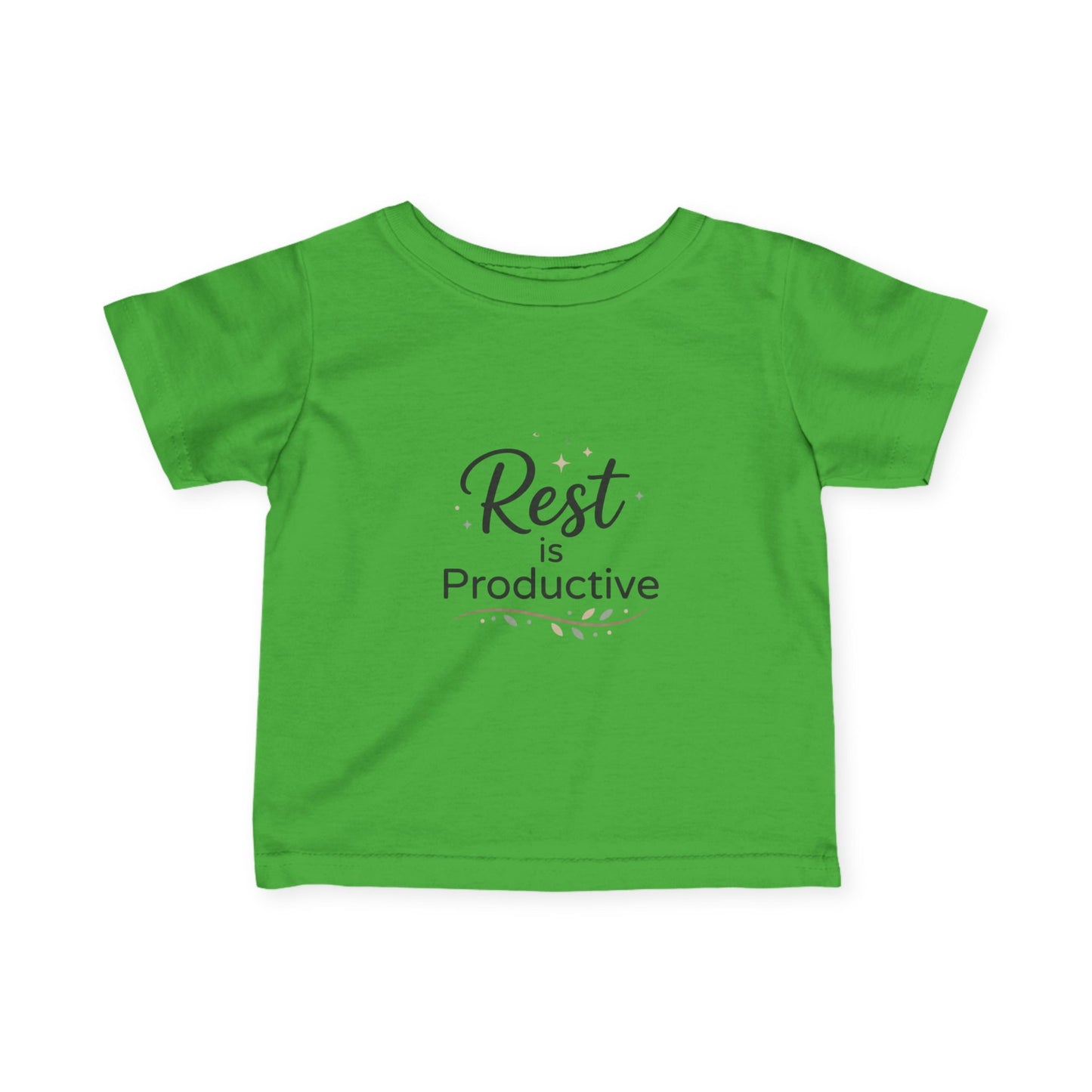 Infant Tee — "Rest is Productive" Baby Shirt, Calm Minimalist Nursery Gift
