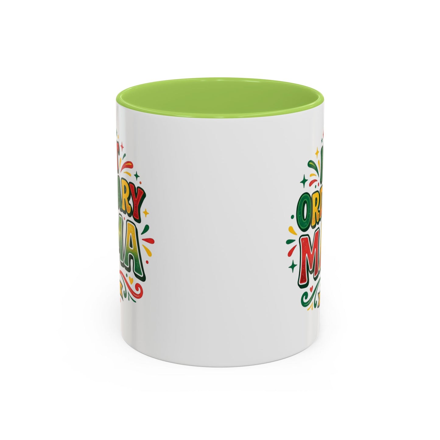 Accent Coffee Mug — "Not an ORDINARY MAMA" Ceramic Mom Coffee Cup (11/15 oz)