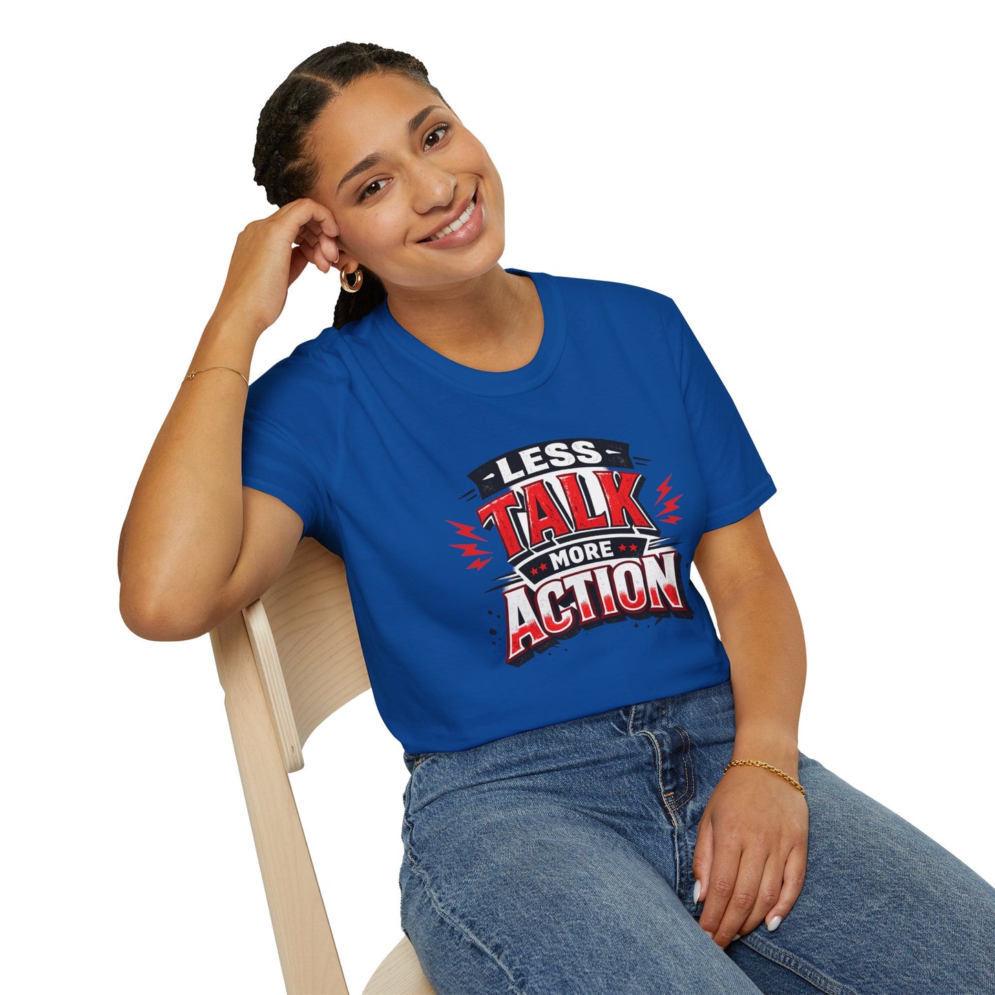 Less Talk More Action T-Shirt — Motivational Graphic Tee