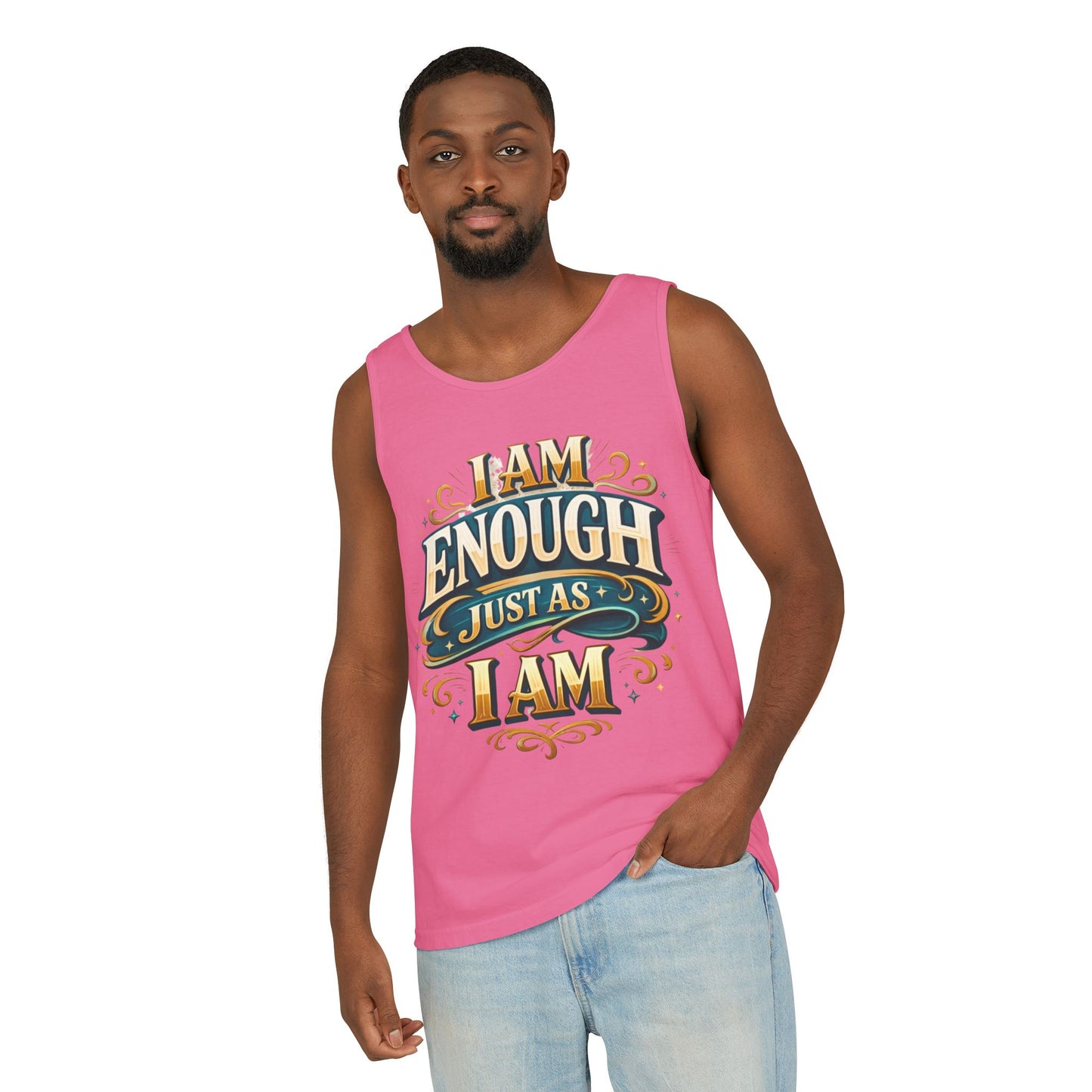 I Am Enough Graphic Tank Top – Inspirational Self-Love Motivational Design