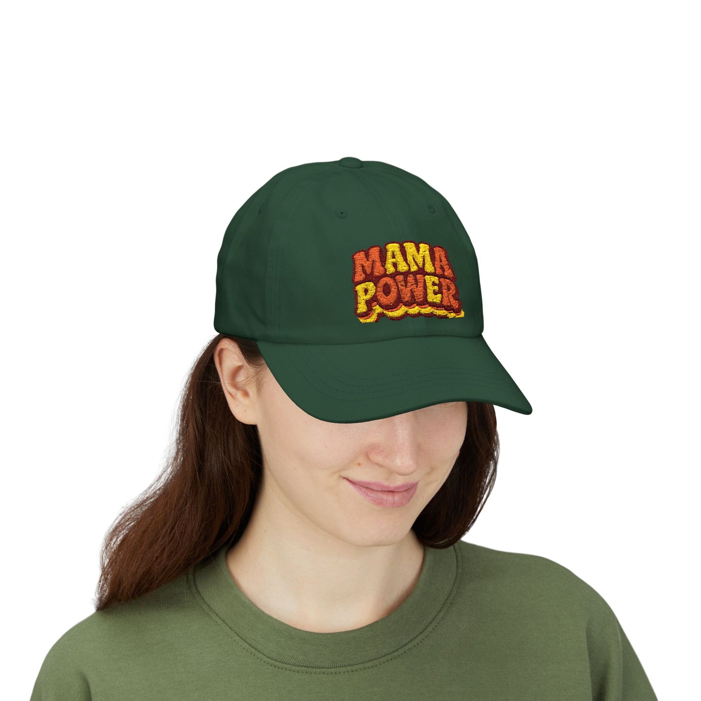 MAMA POWER Classic Dad Cap — Embroidered Baseball Hat for Moms