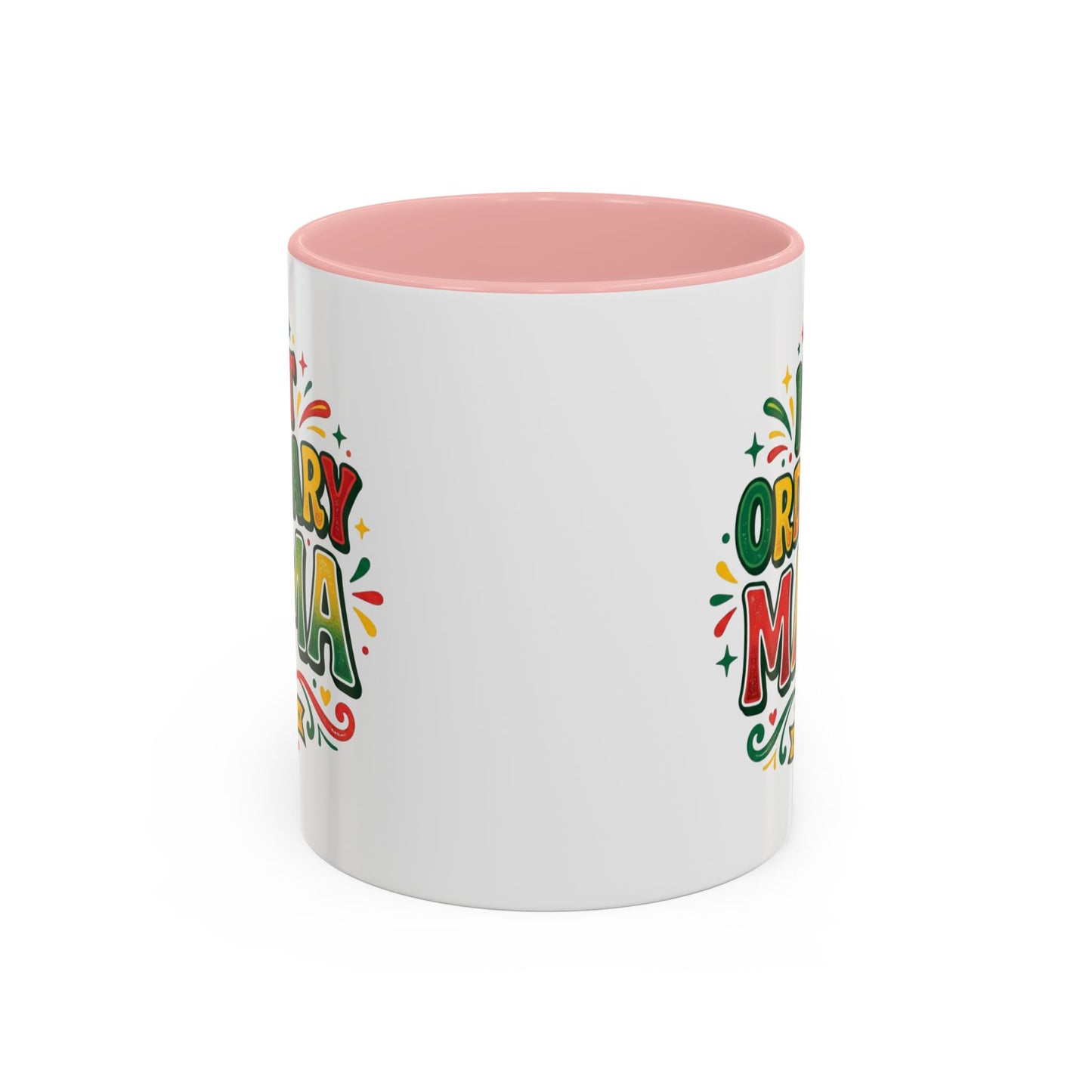 Accent Coffee Mug — "Not an ORDINARY MAMA" Ceramic Mom Coffee Cup (11/15 oz)
