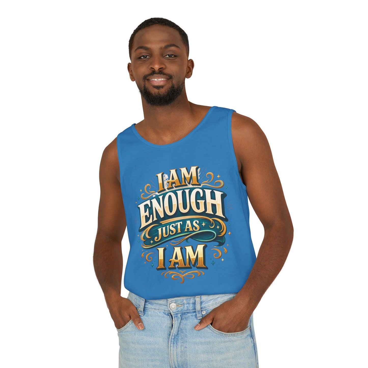 I Am Enough Graphic Tank Top – Inspirational Self-Love Motivational Design