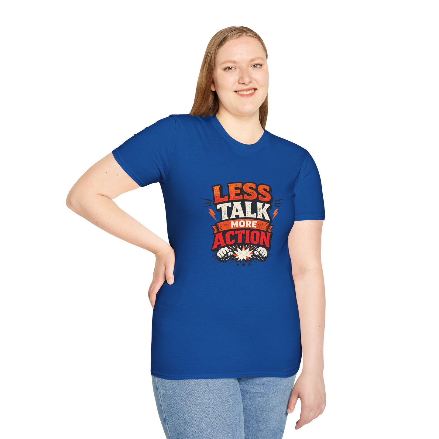 Less Talk More Action T-Shirt — Motivational Graphic Tee