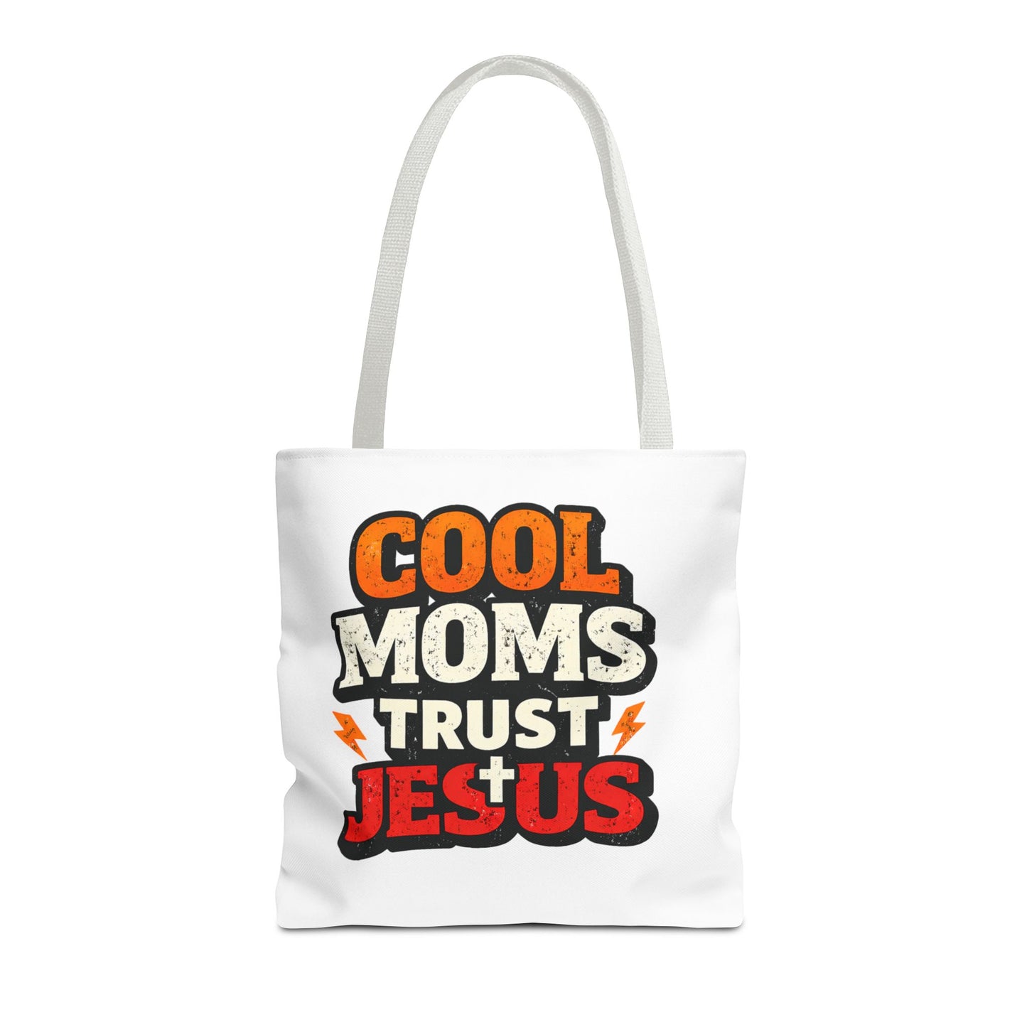 Cool Moms Trust Jesus Tote Bag - Faith-Based Christian Carryall