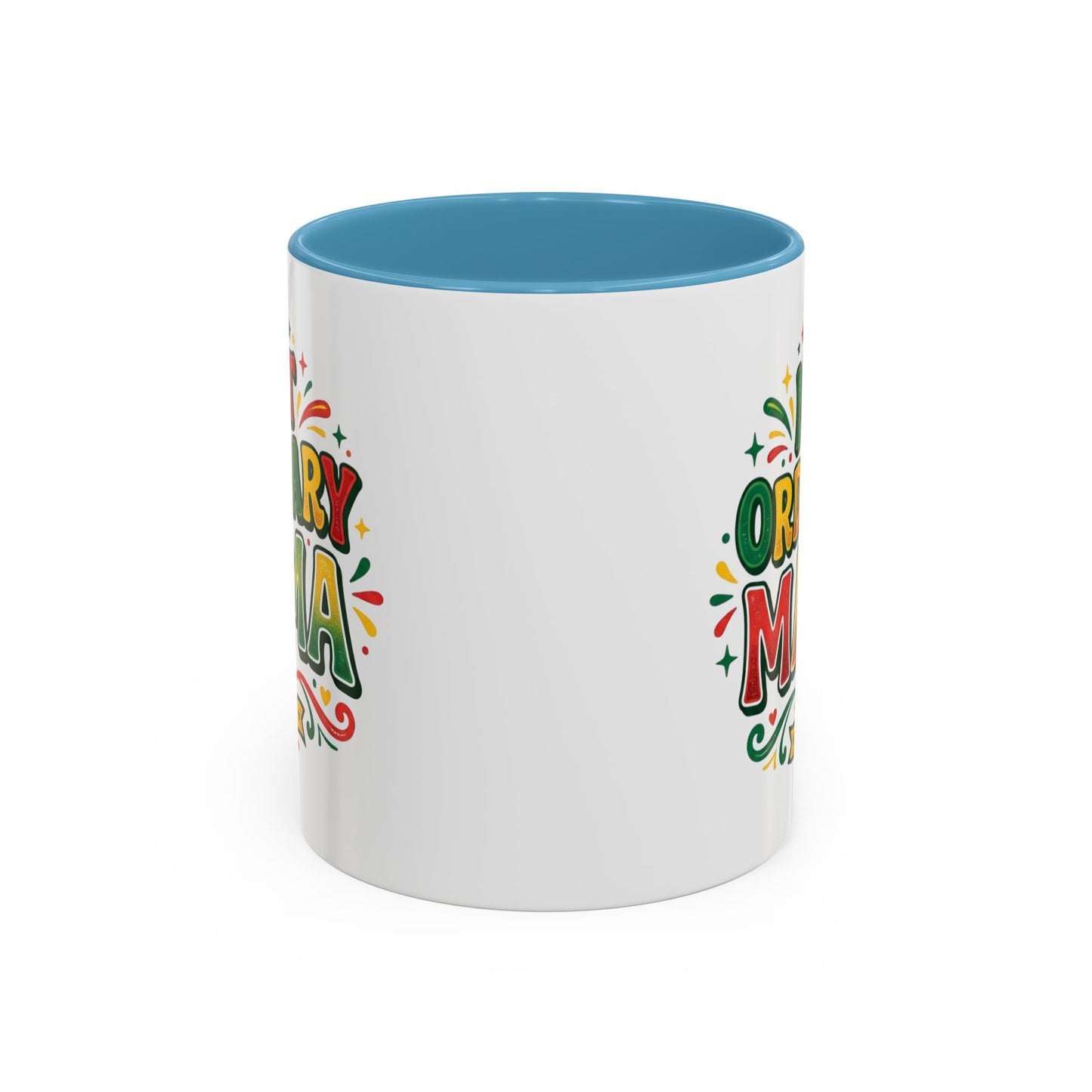 Accent Coffee Mug — "Not an ORDINARY MAMA" Ceramic Mom Coffee Cup (11/15 oz)
