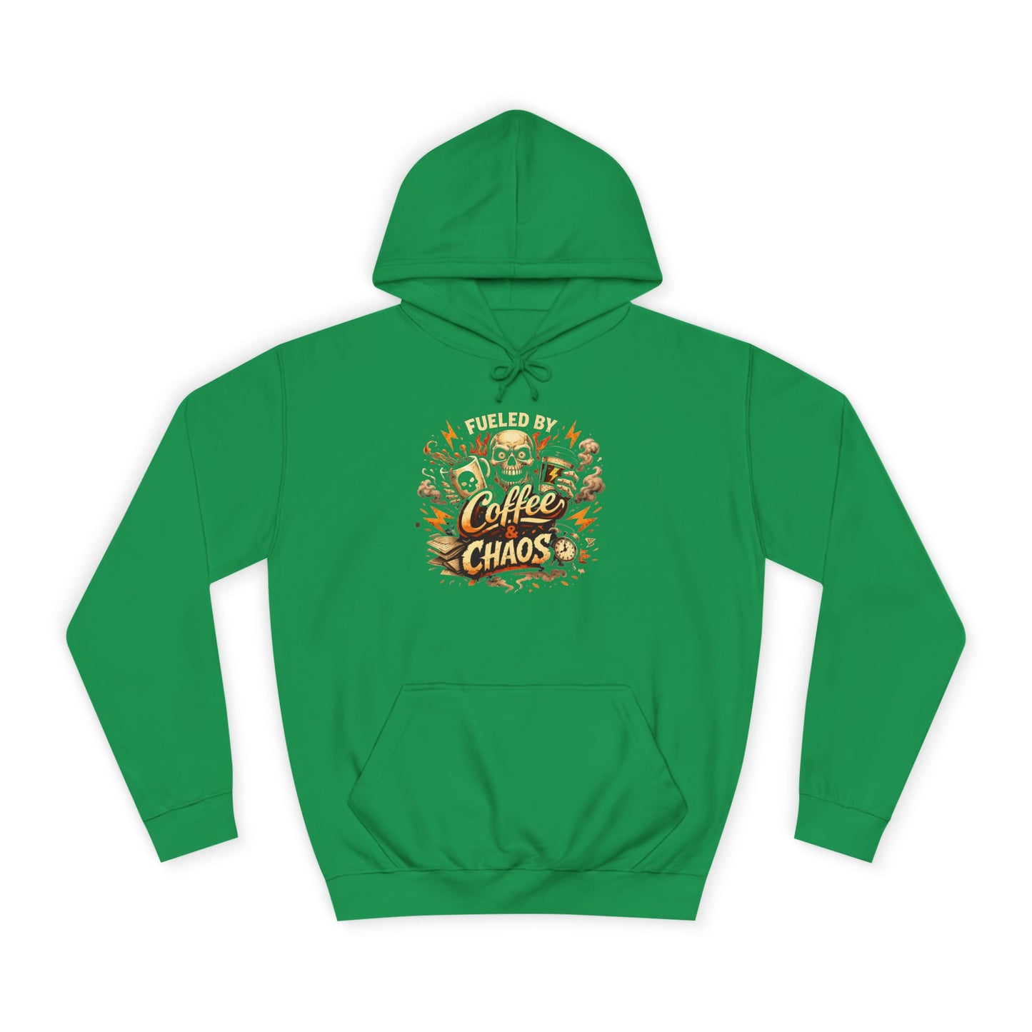 Fueled by Coffee and Chaos Hoodie – College Student Hoodie mit Grafik