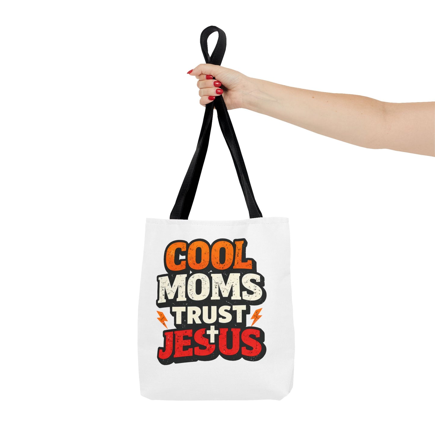 Cool Moms Trust Jesus Tote Bag - Faith-Based Christian Carryall