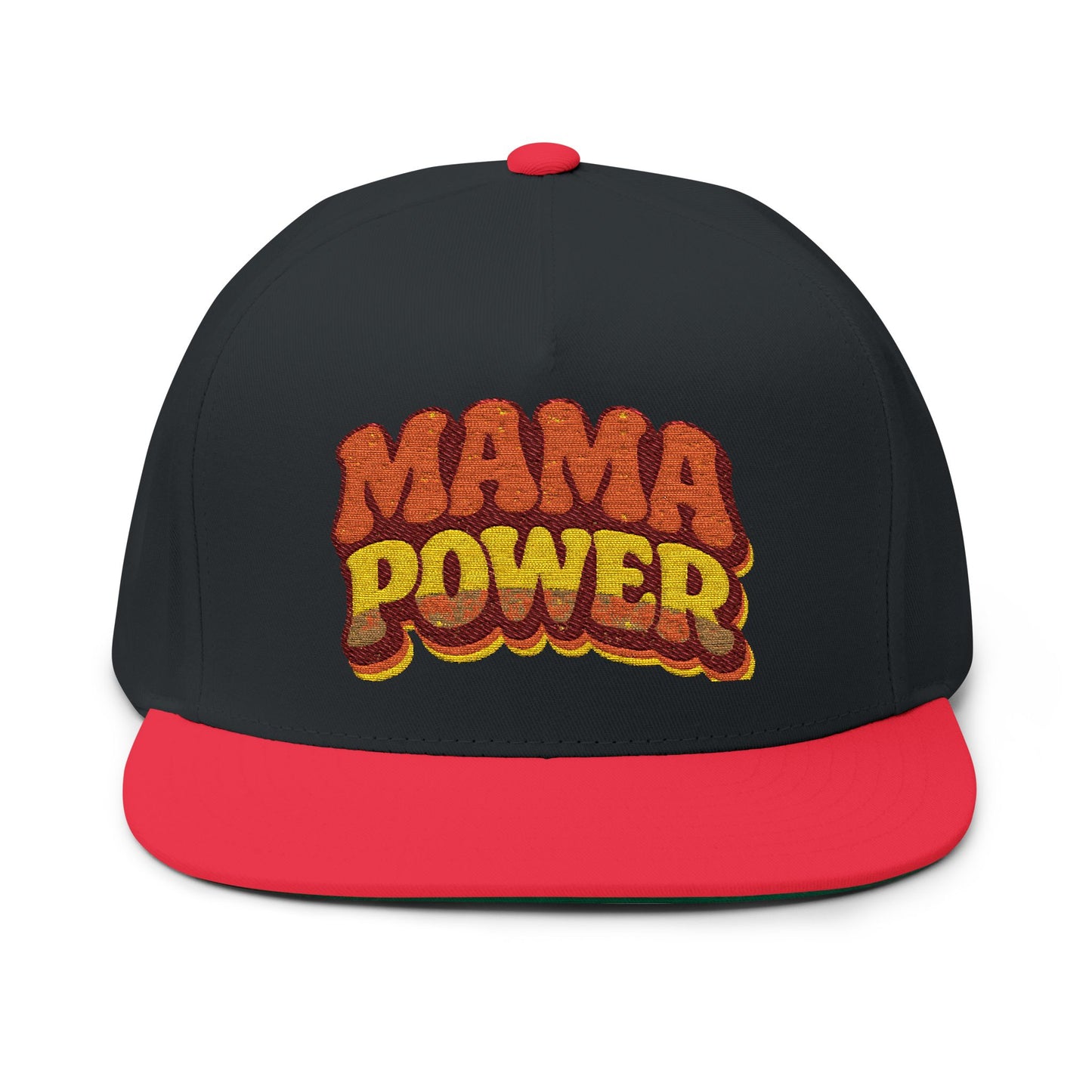 Mama Power Embroidered Flat Bill Cap