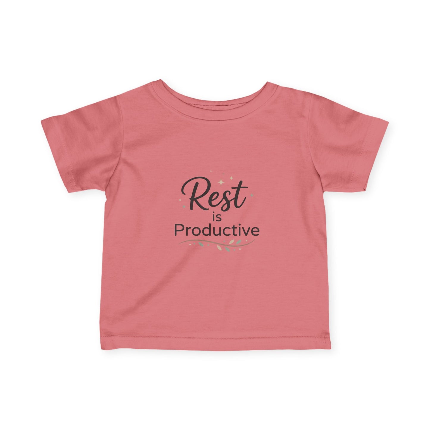 Infant Tee — "Rest is Productive" Baby Shirt, Calm Minimalist Nursery Gift
