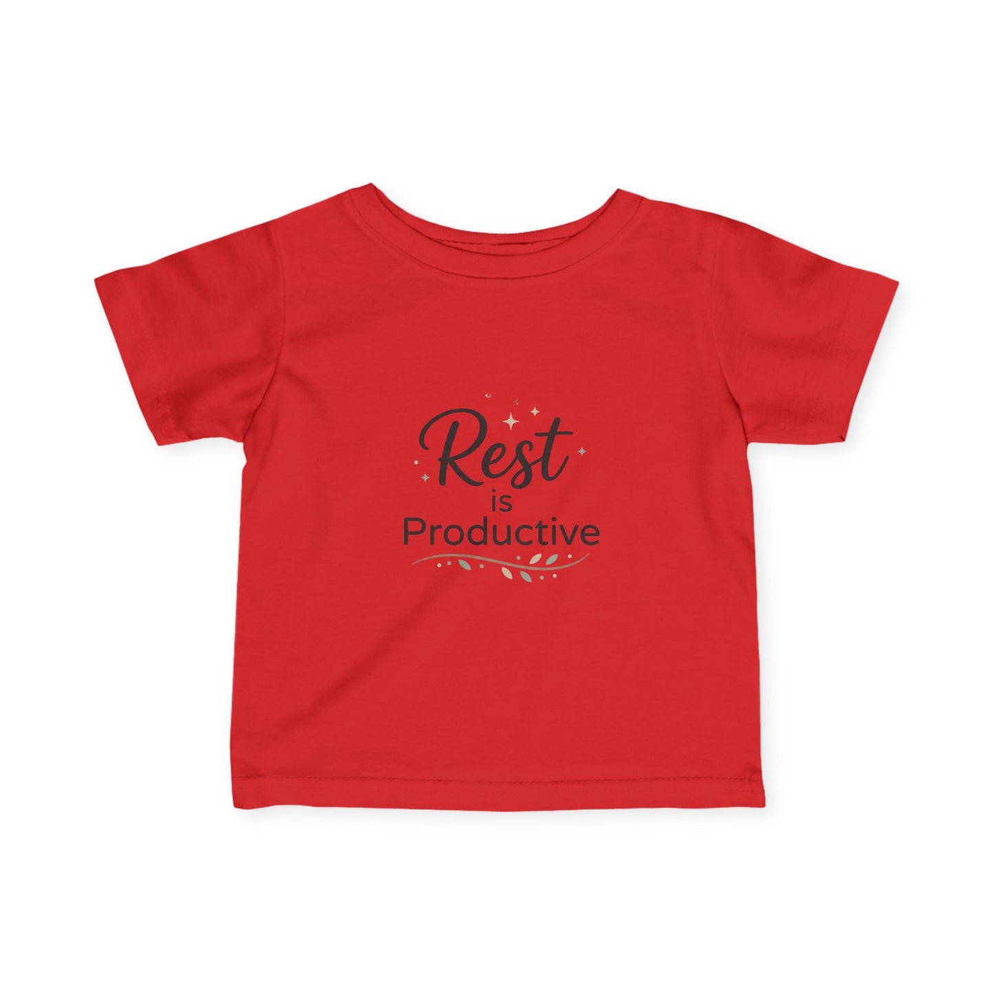 Infant Tee — "Rest is Productive" Baby Shirt, Calm Minimalist Nursery Gift