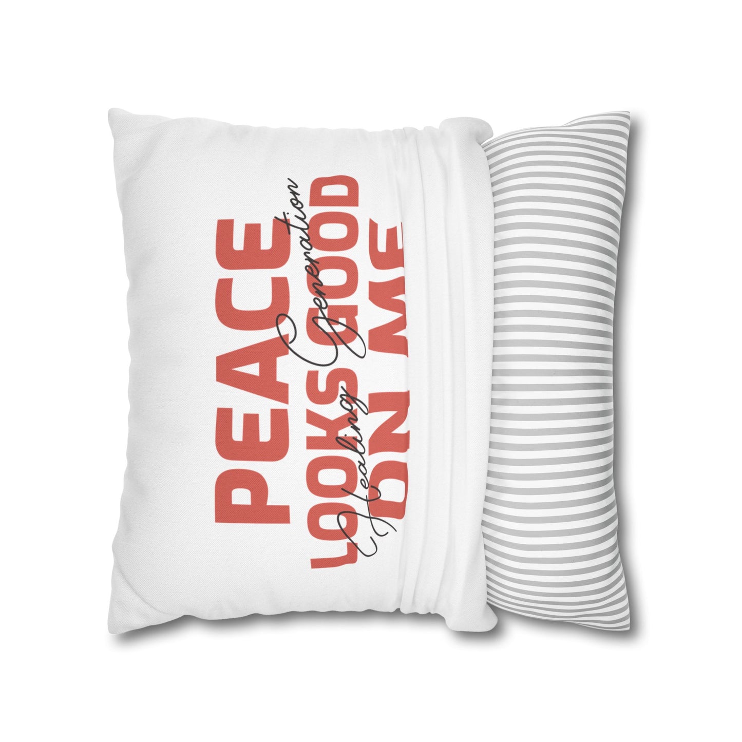 Spun Polyester Square Pillowcase