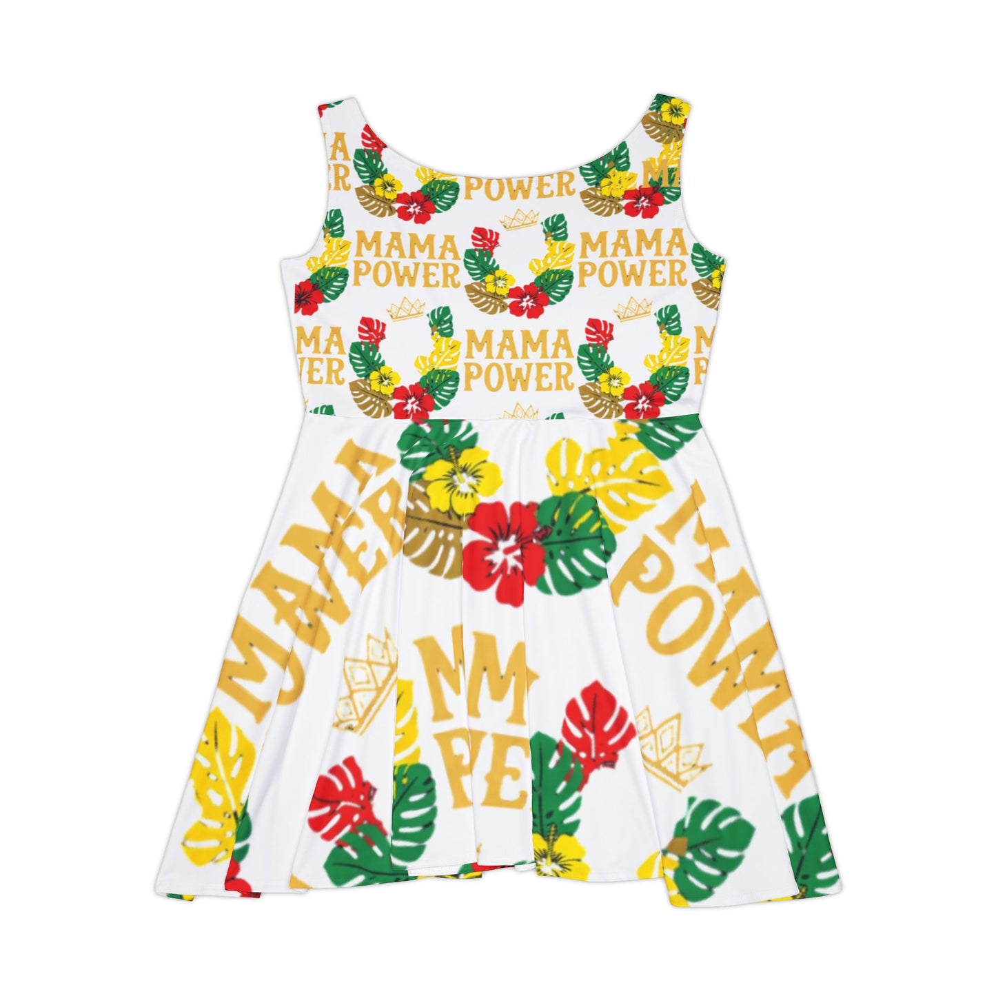 Mama Power Skater Dress — Empowerment Graphic Dress for Moms