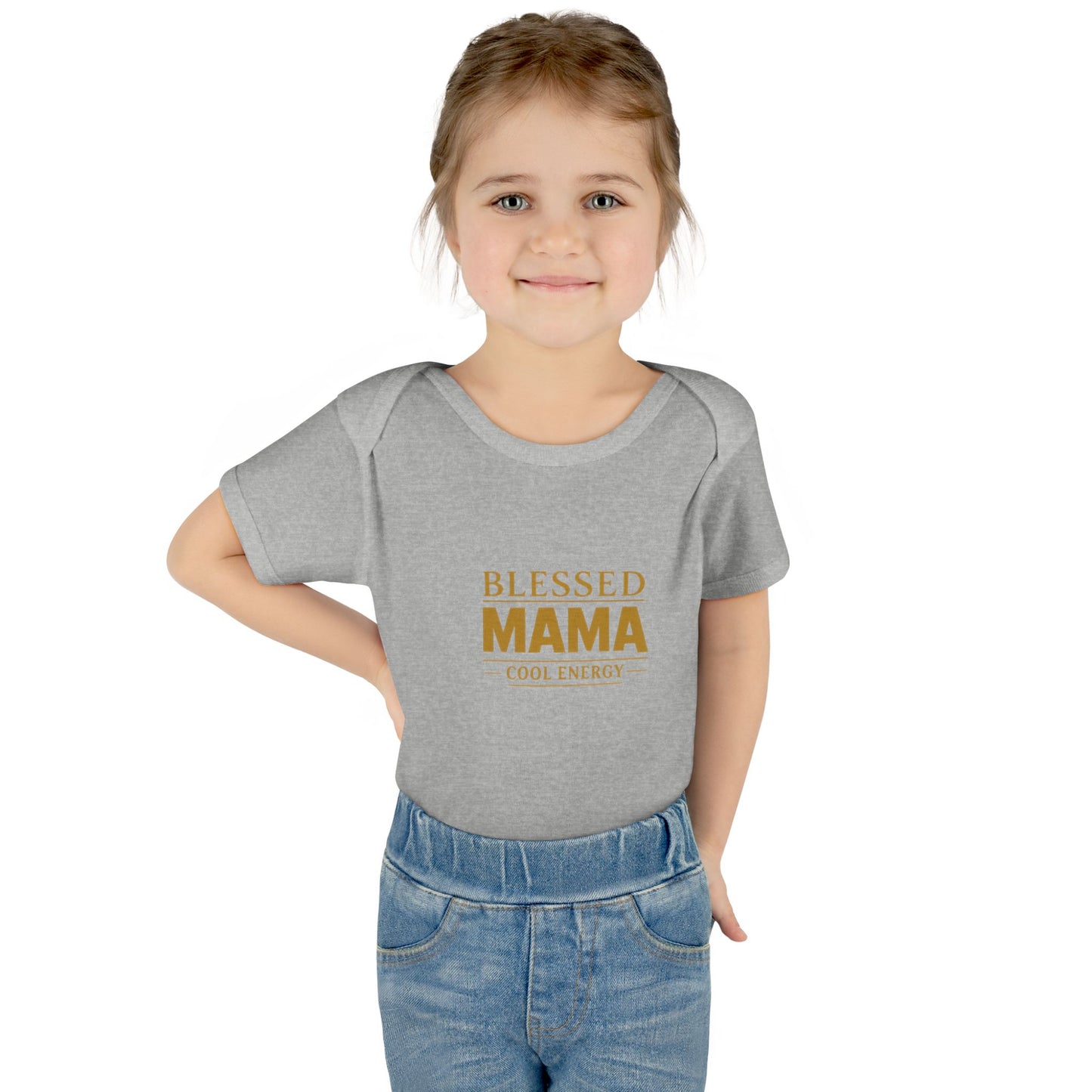 Blessed Mama Infant Rib Bodysuit — "Blessed Mama Cool Energy" Baby Onesie