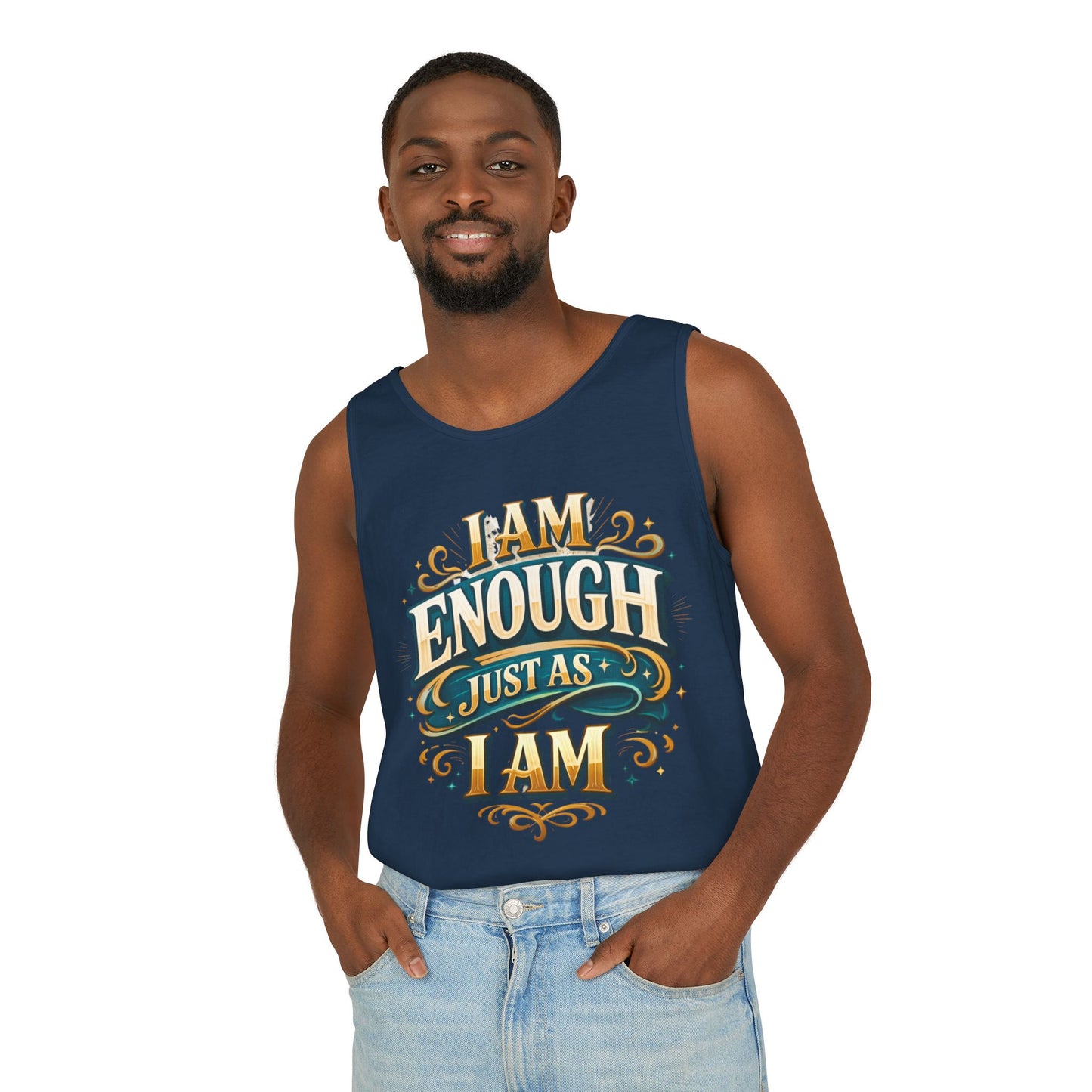 I Am Enough Graphic Tank Top – Inspirational Self-Love Motivational Design