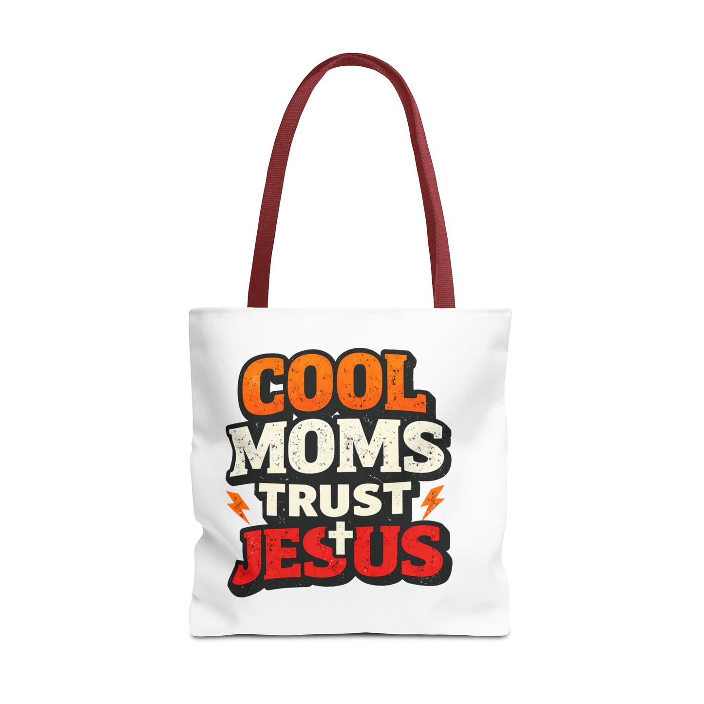 Cool Moms Trust Jesus Tote Bag - Faith-Based Christian Carryall
