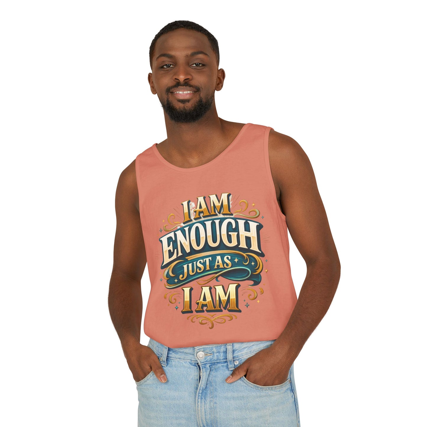 I Am Enough Graphic Tank Top – Inspirational Self-Love Motivational Design