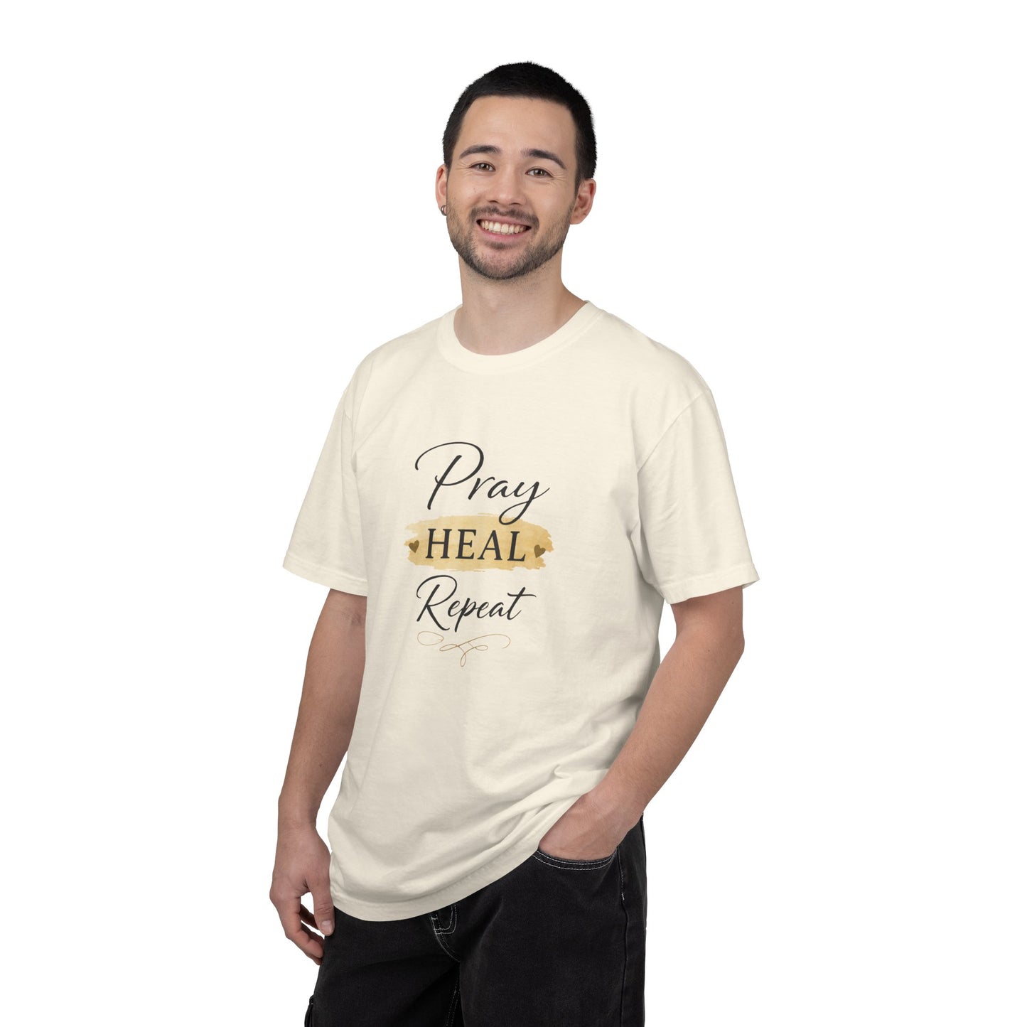 Pray Heal Repeat T-Shirt — Inspirational Faith Tee
