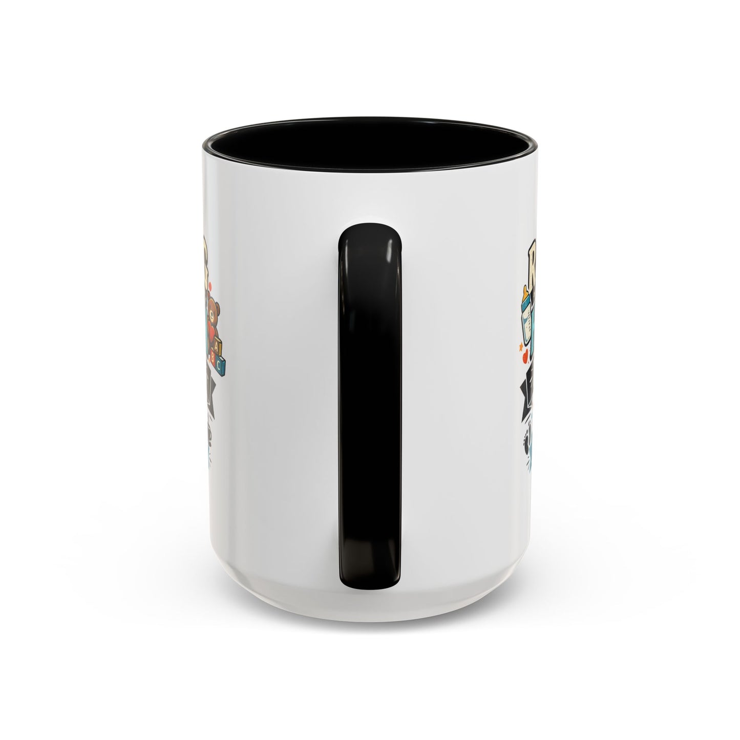 Accent Coffee Mug — "Raising Humans Is Hard But I'm Doing It"