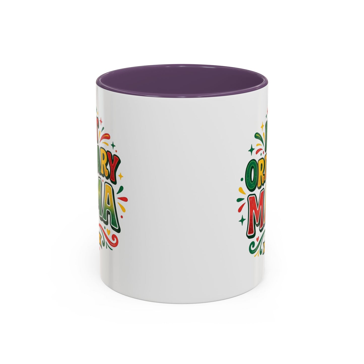 Accent Coffee Mug — "Not an ORDINARY MAMA" Ceramic Mom Coffee Cup (11/15 oz)