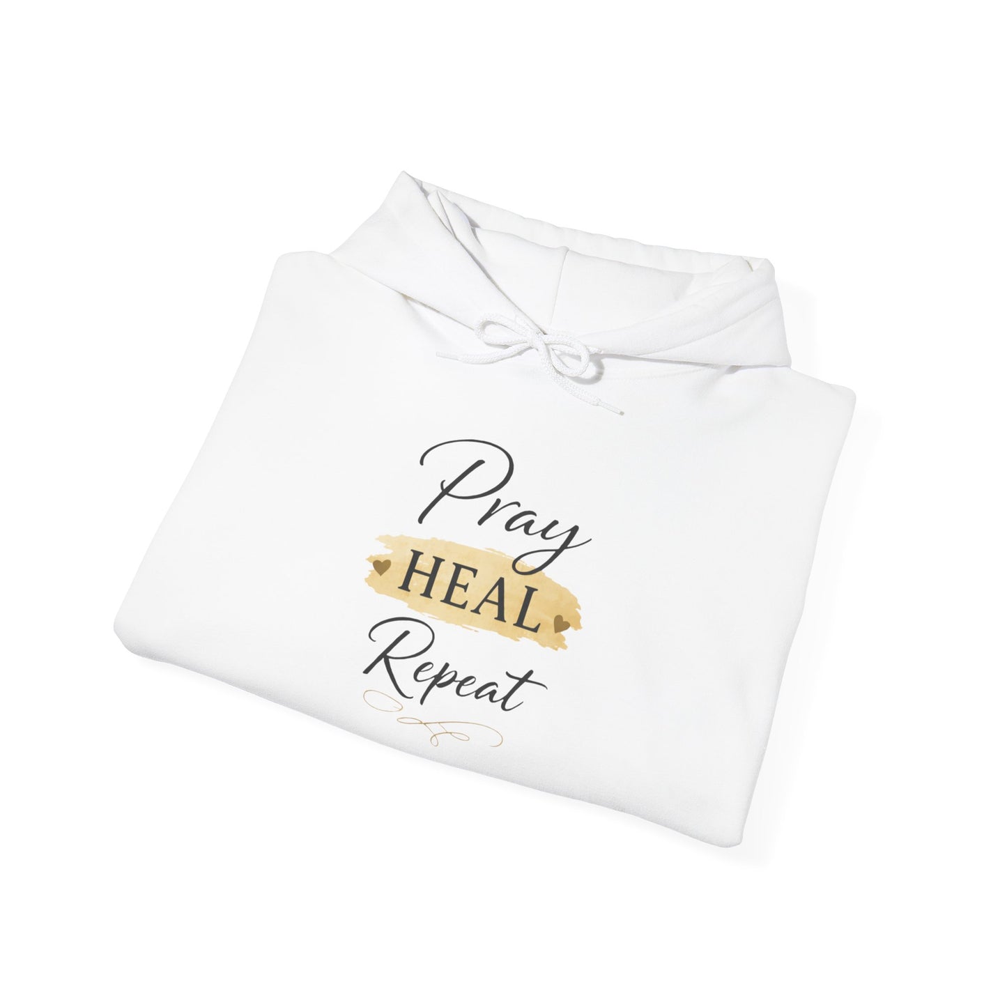 Pray Heal Repeat Hoodie — Inspirational Christian Sweatshirt