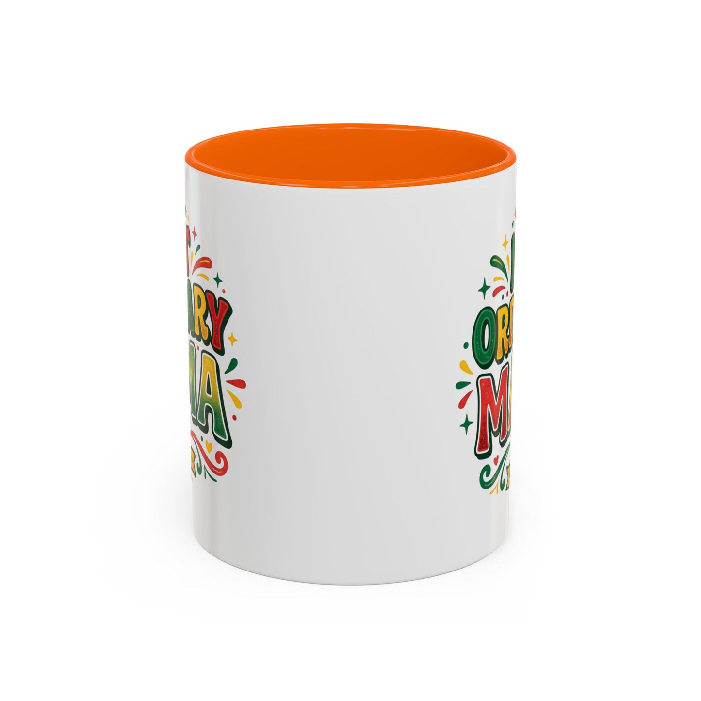 Accent Coffee Mug — "Not an ORDINARY MAMA" Ceramic Mom Coffee Cup (11/15 oz)