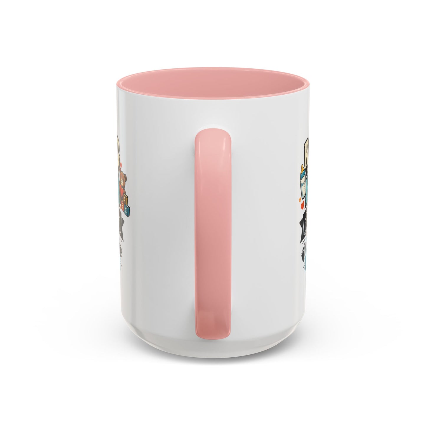 Accent Coffee Mug — "Raising Humans Is Hard But I'm Doing It"