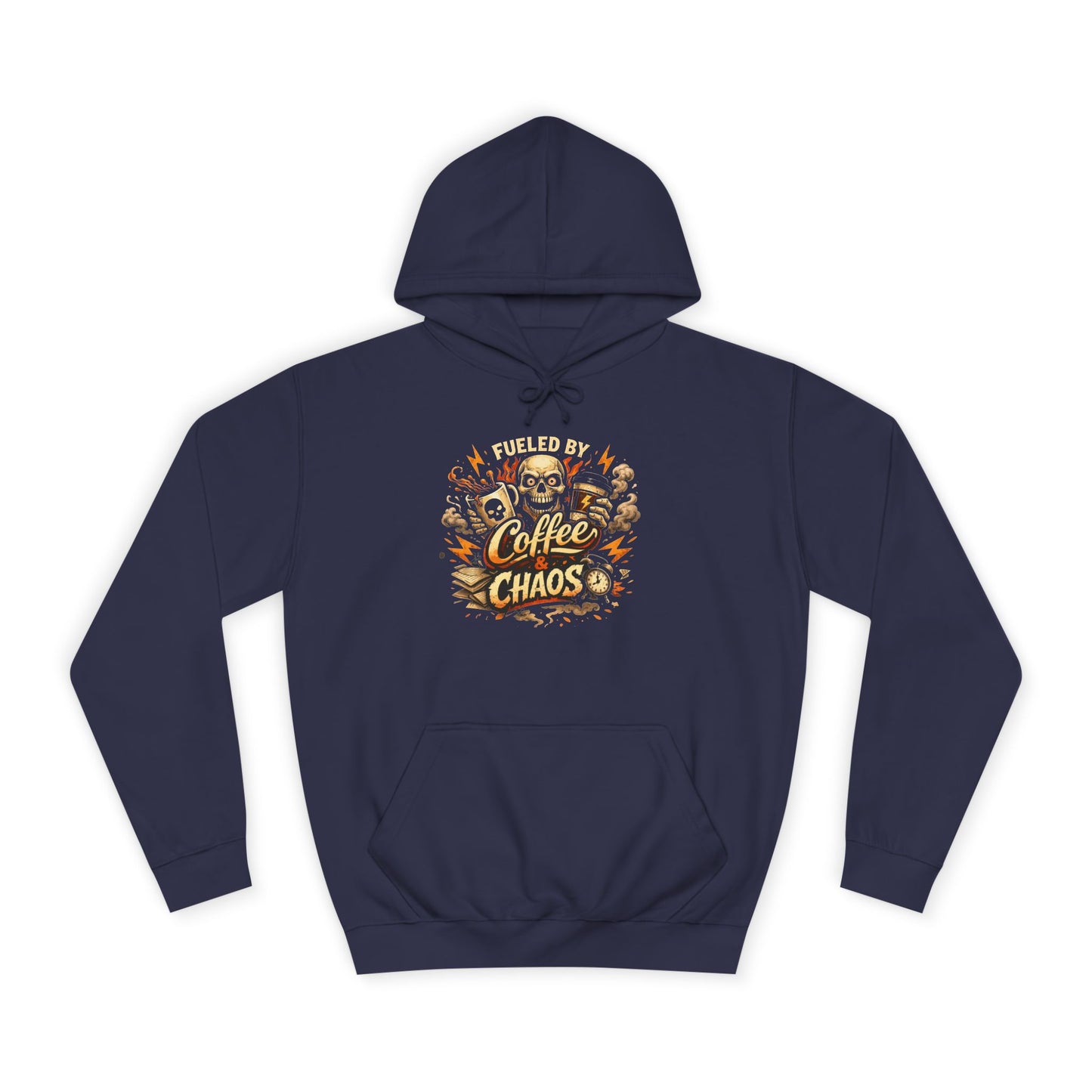 Fueled by Coffee and Chaos Hoodie – College Student Hoodie mit Grafik