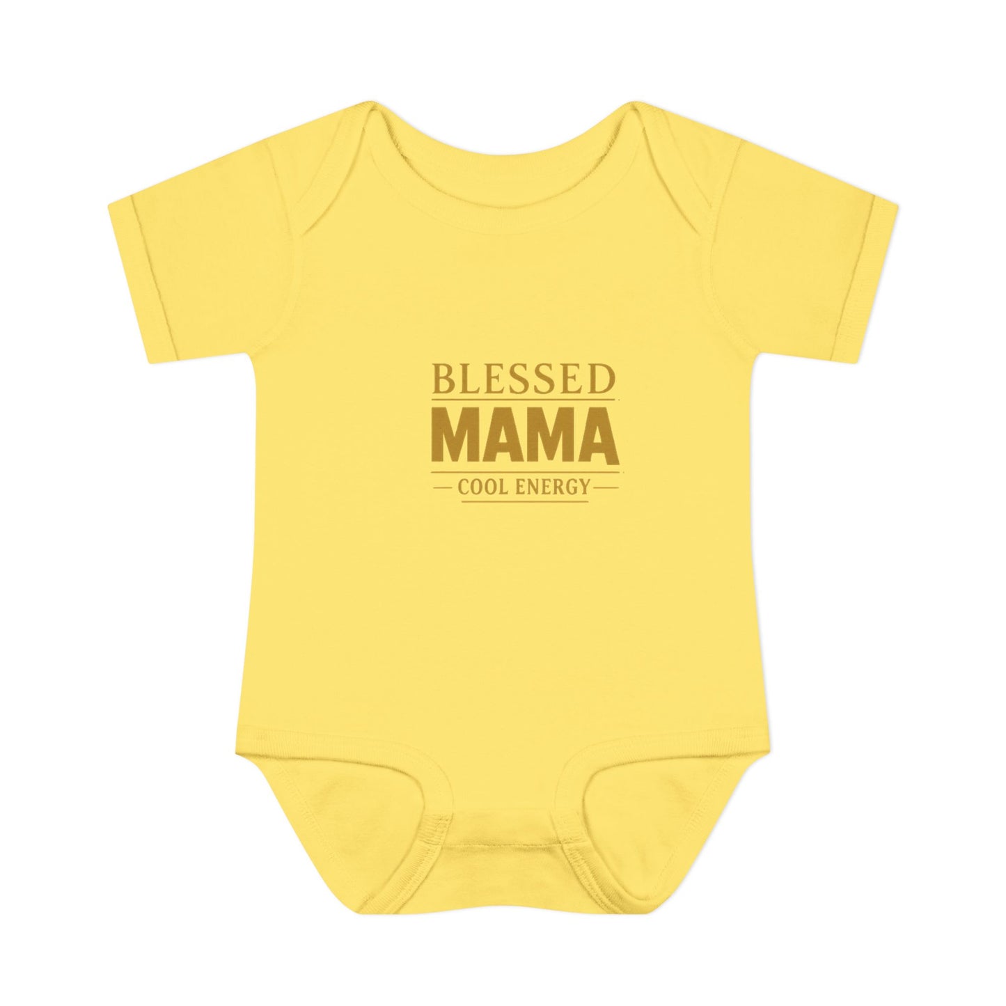 Blessed Mama Infant Rib Bodysuit — "Blessed Mama Cool Energy" Baby Onesie