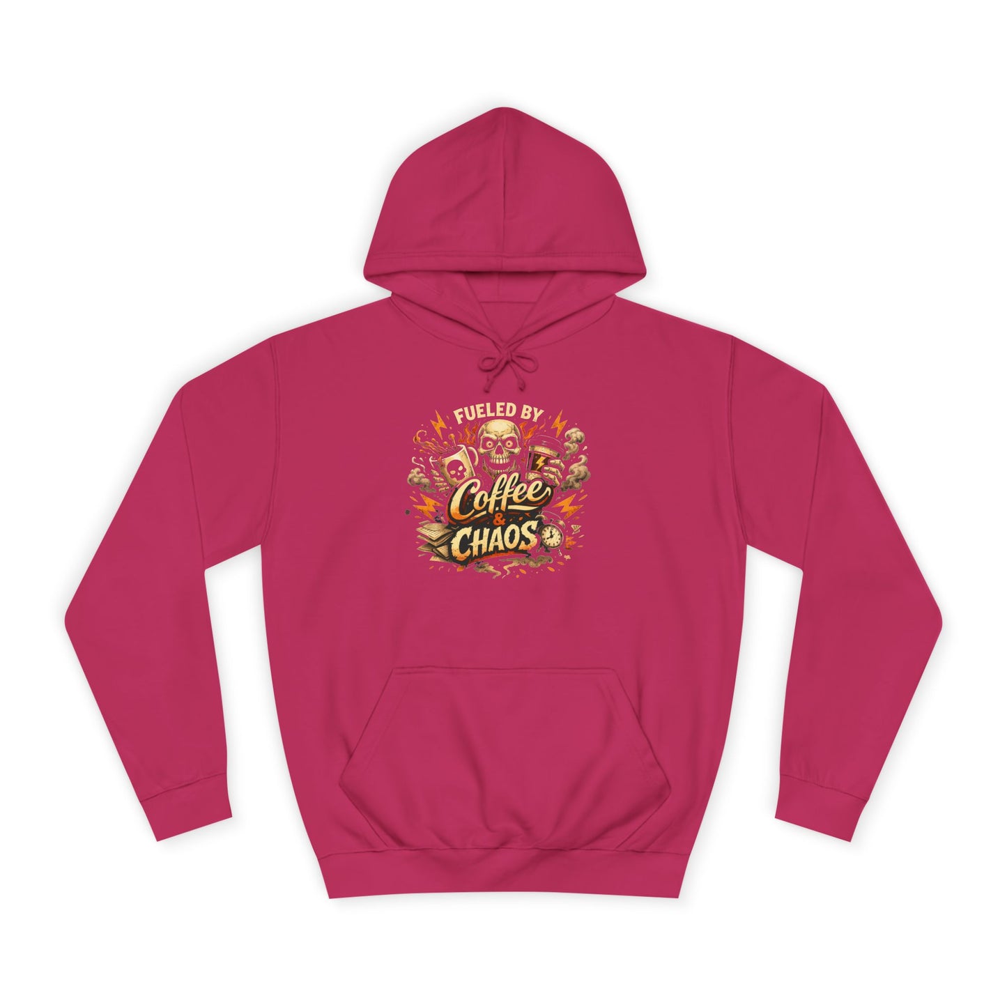 Fueled by Coffee and Chaos Hoodie – College Student Hoodie mit Grafik
