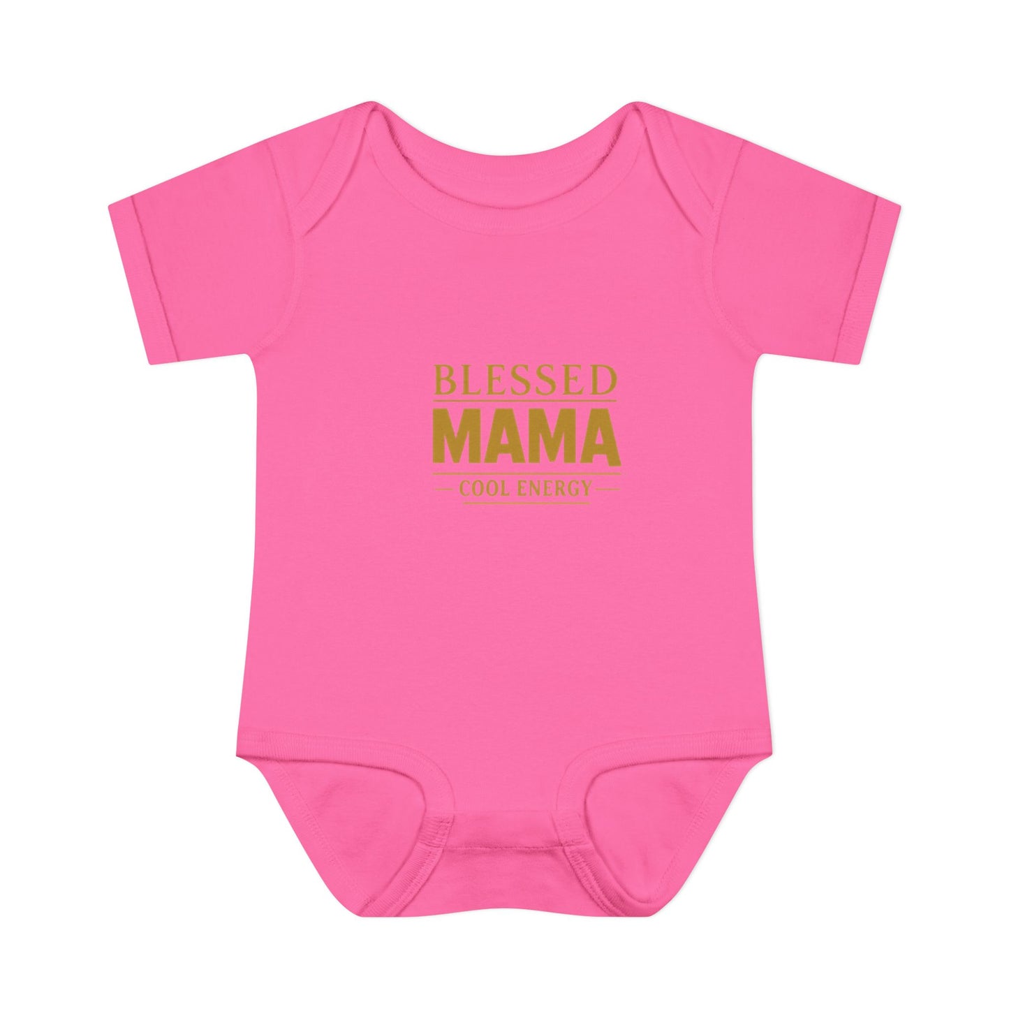 Blessed Mama Infant Rib Bodysuit — "Blessed Mama Cool Energy" Baby Onesie
